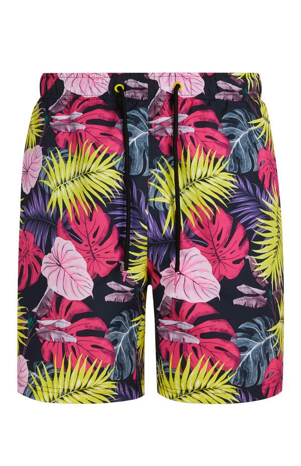 Navy And Pink Floral Swim Shorts | Men's Swimwear | Men's Clothing ...