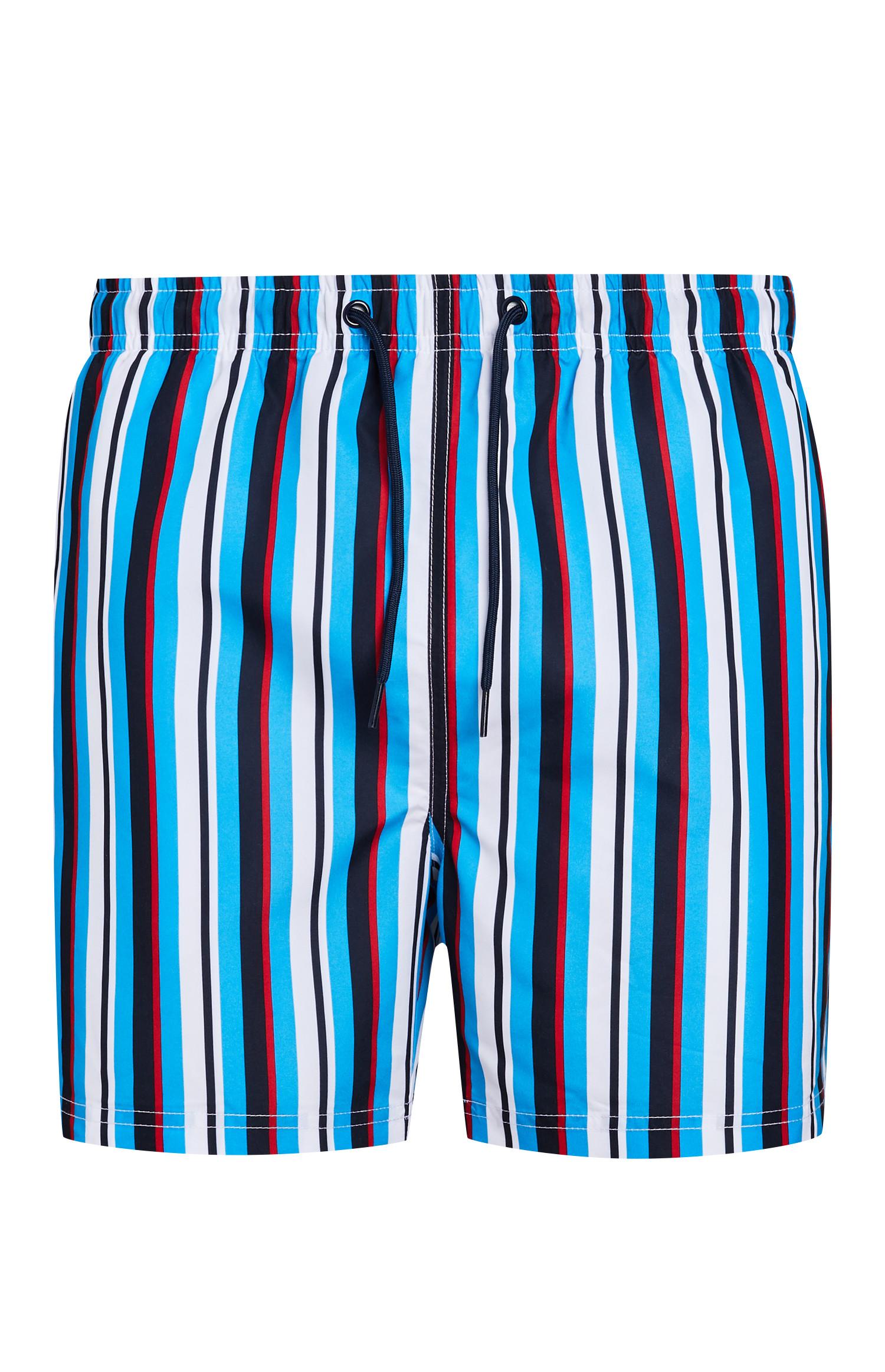 Calções riscas verticais azul