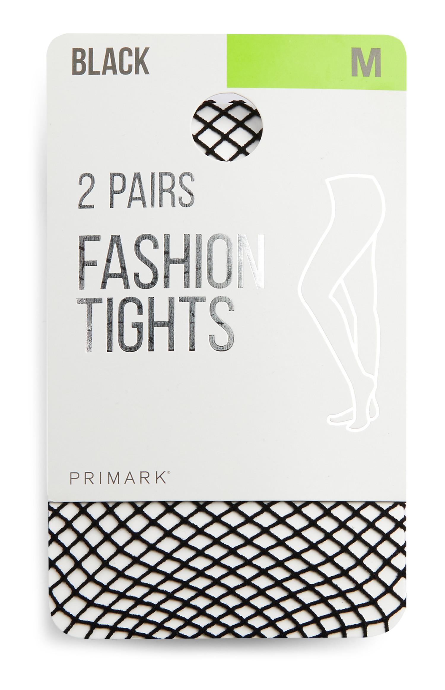 Pack 2 collants rede médios preto