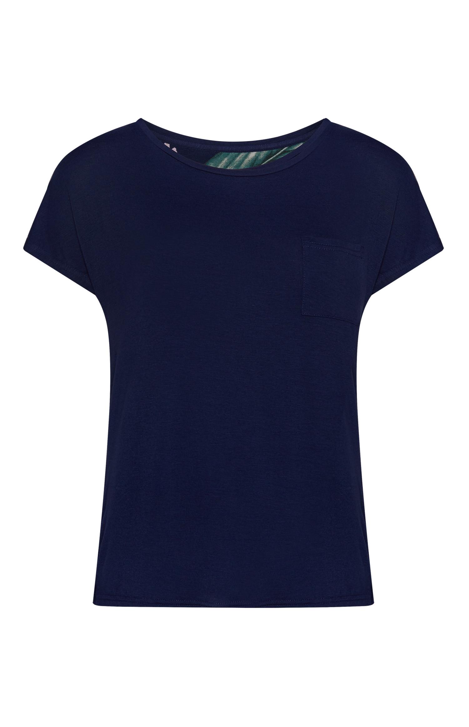 Haut de pyjama en jersey bleu marine