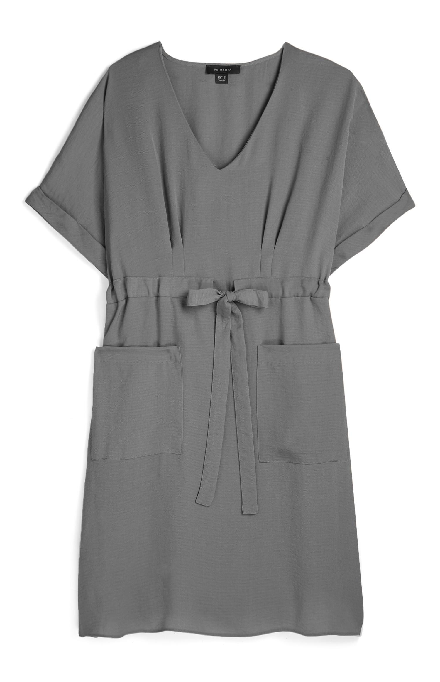 Tunique anthracite avec cordon de serrage à la taille