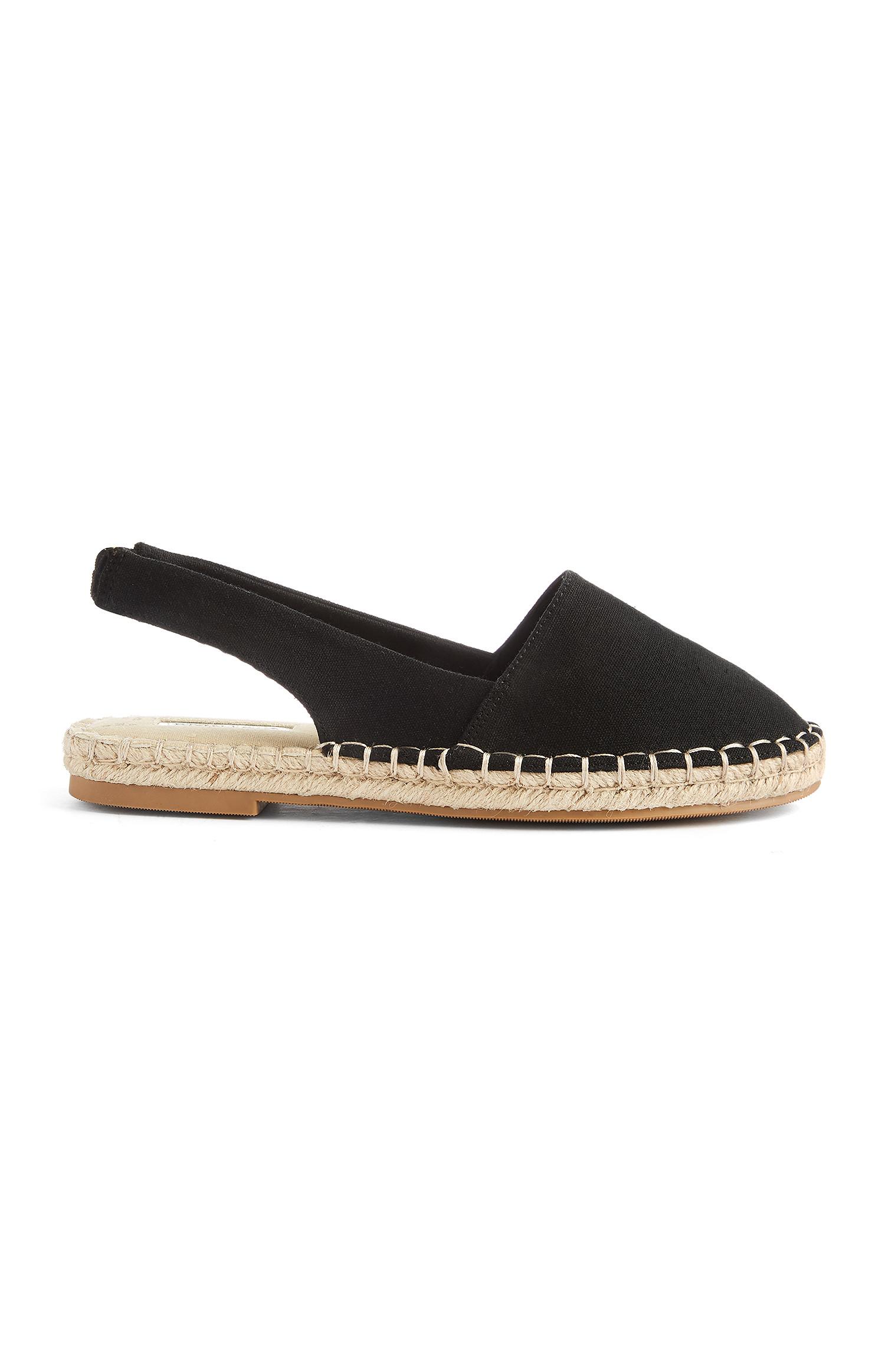 Espadrilles noires à talon ouvert
