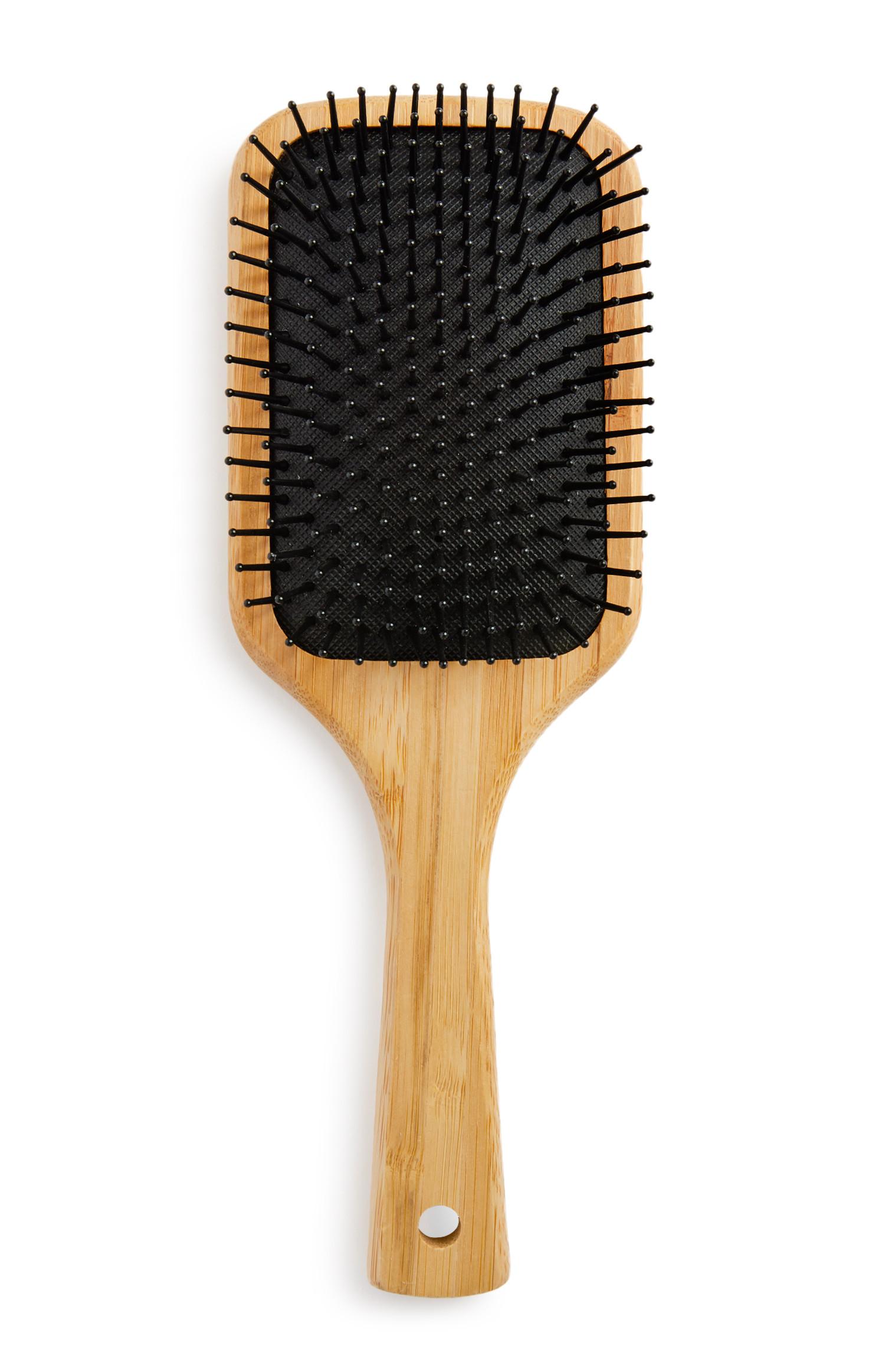 Rjava krtača za lase iz bambusa