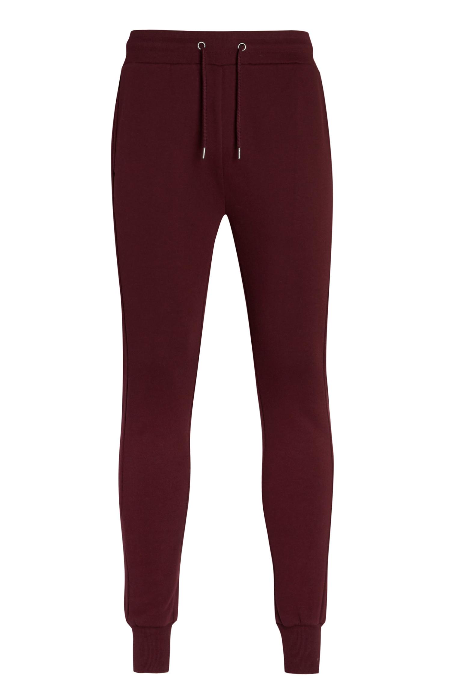 burgundy joggers mens