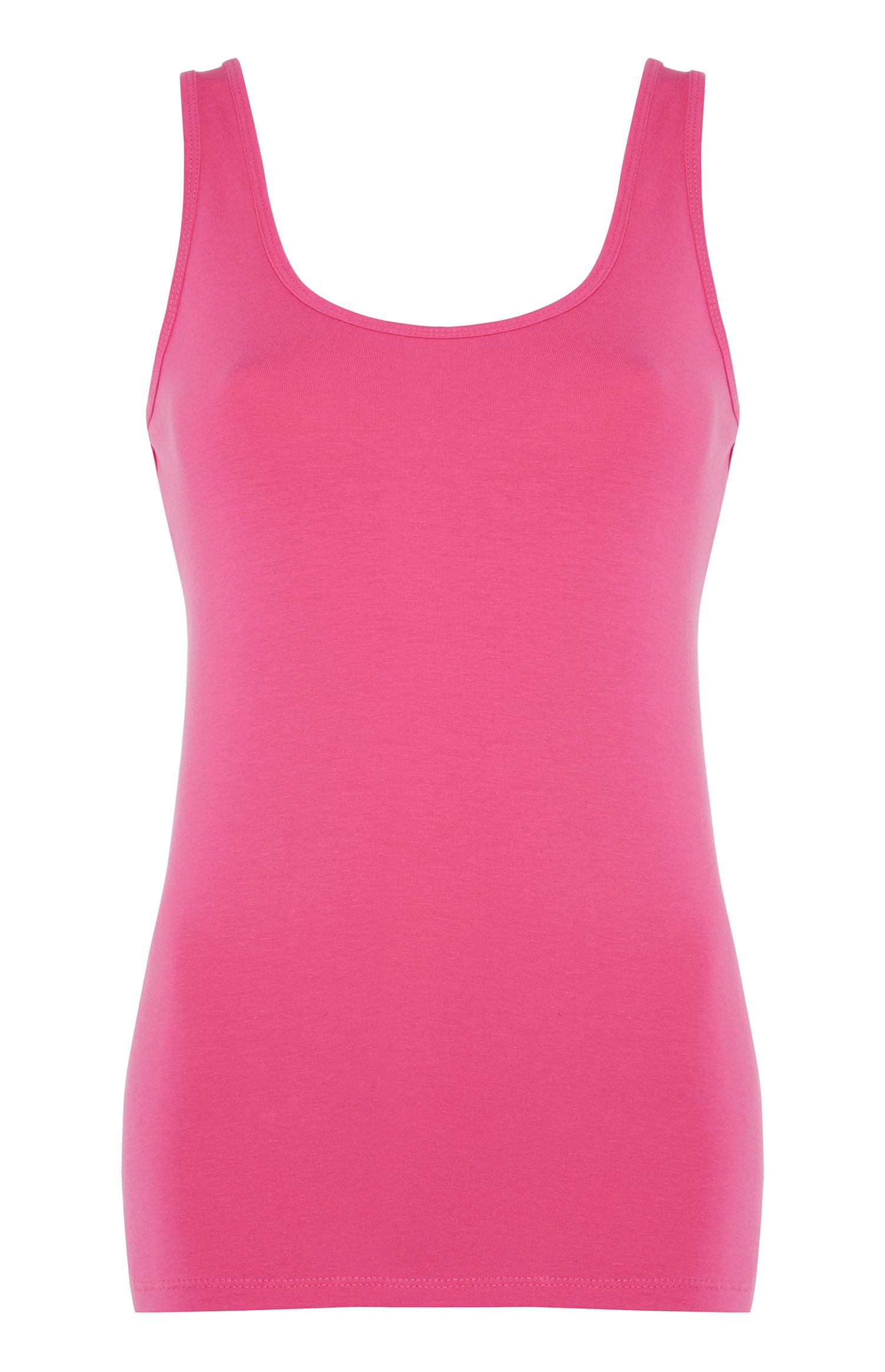 Top s/ mangas elastano cor-de-rosa