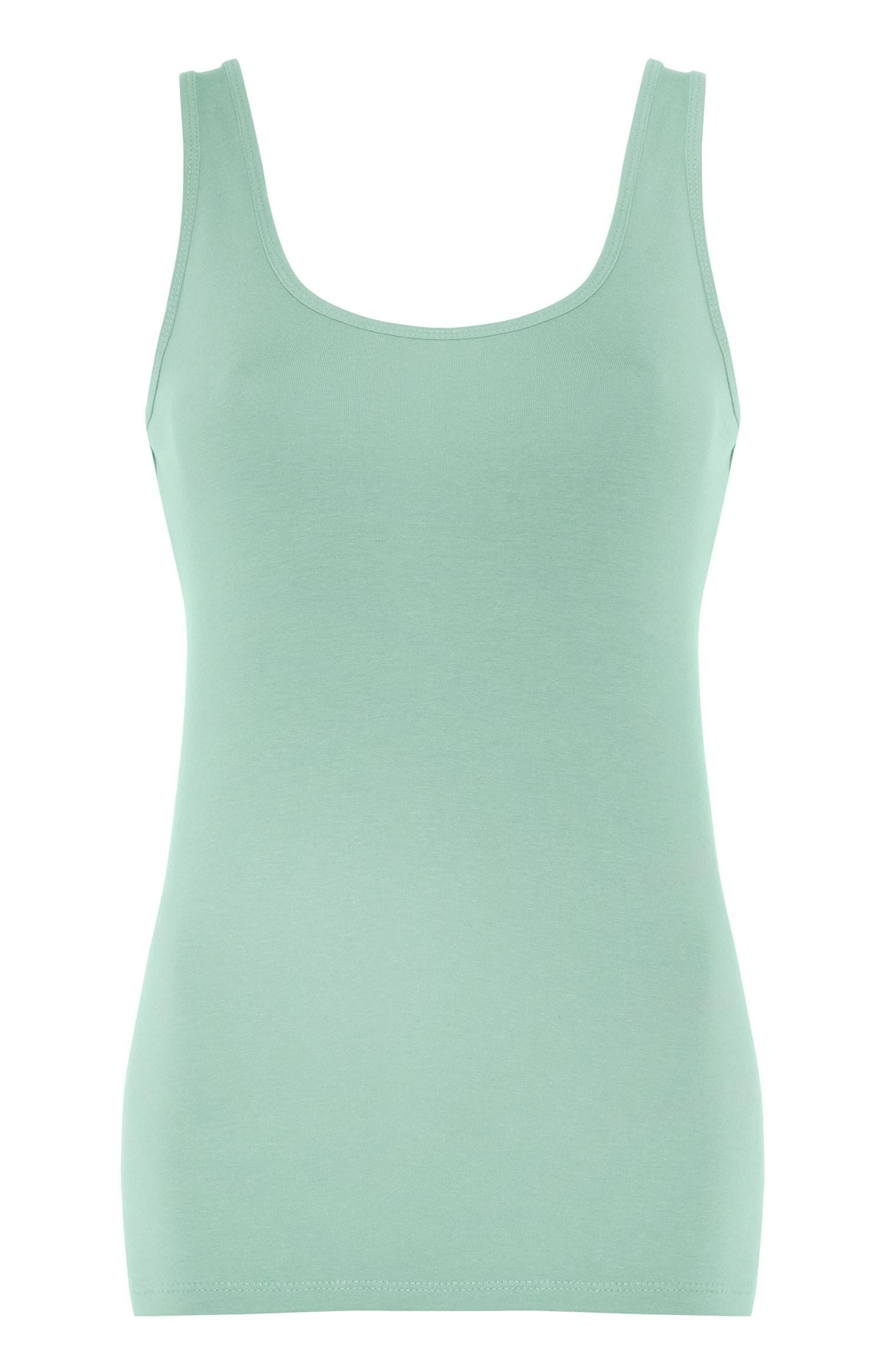 Top s/ mangas elastano verde