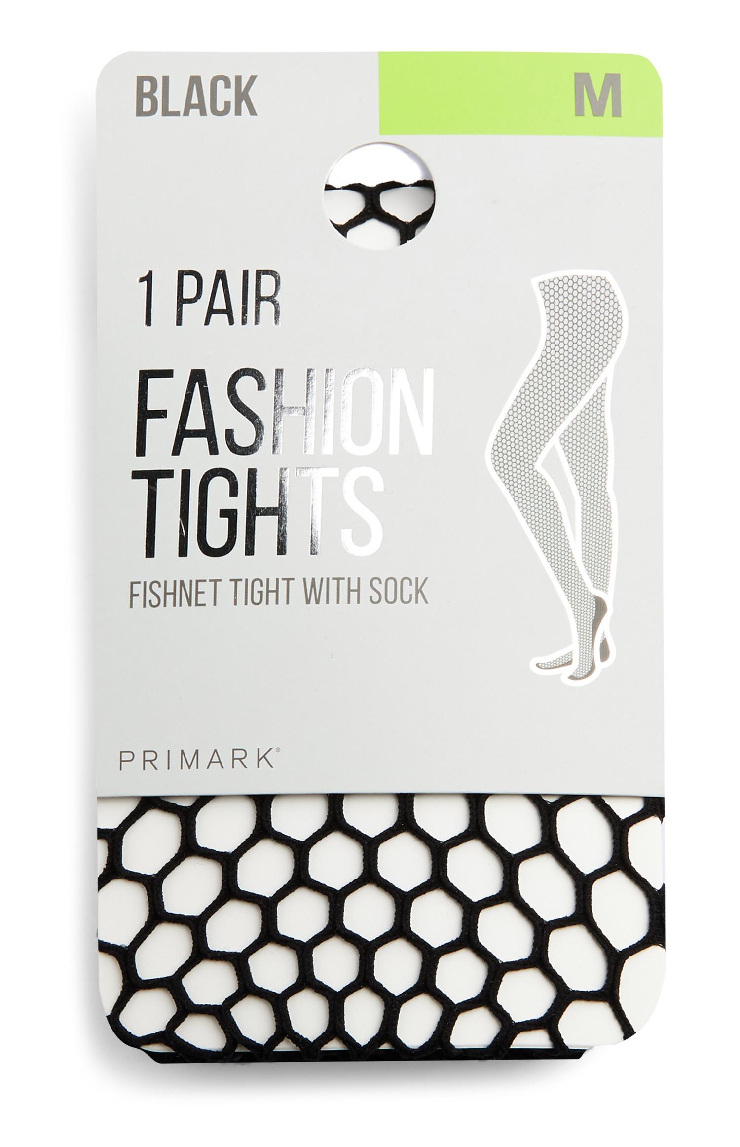 Collants rede favo de mel preto com meias