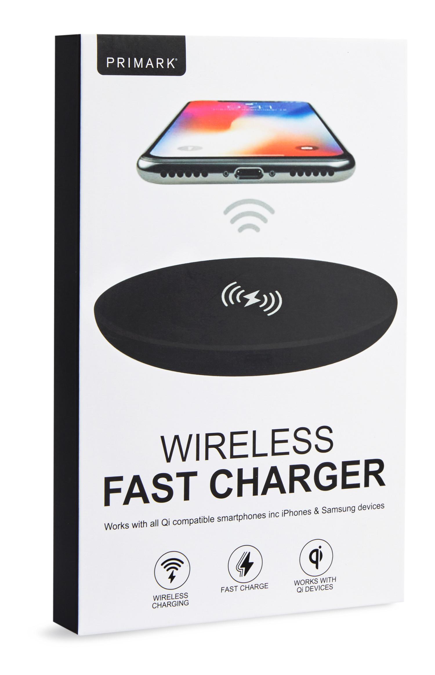 Črn brezžični hitri polnilnik