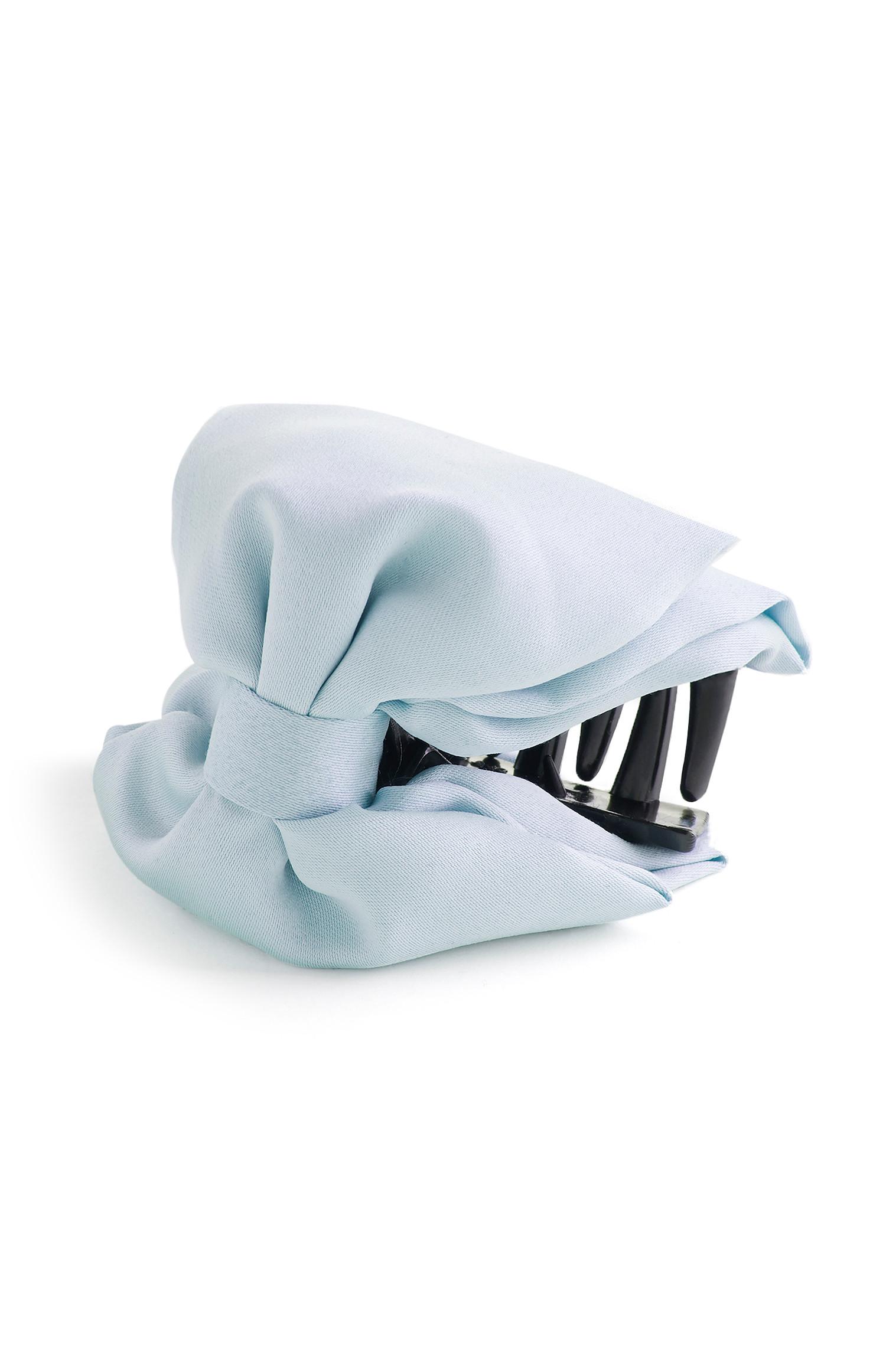 Pince à cheveux menthe à nœud satiné