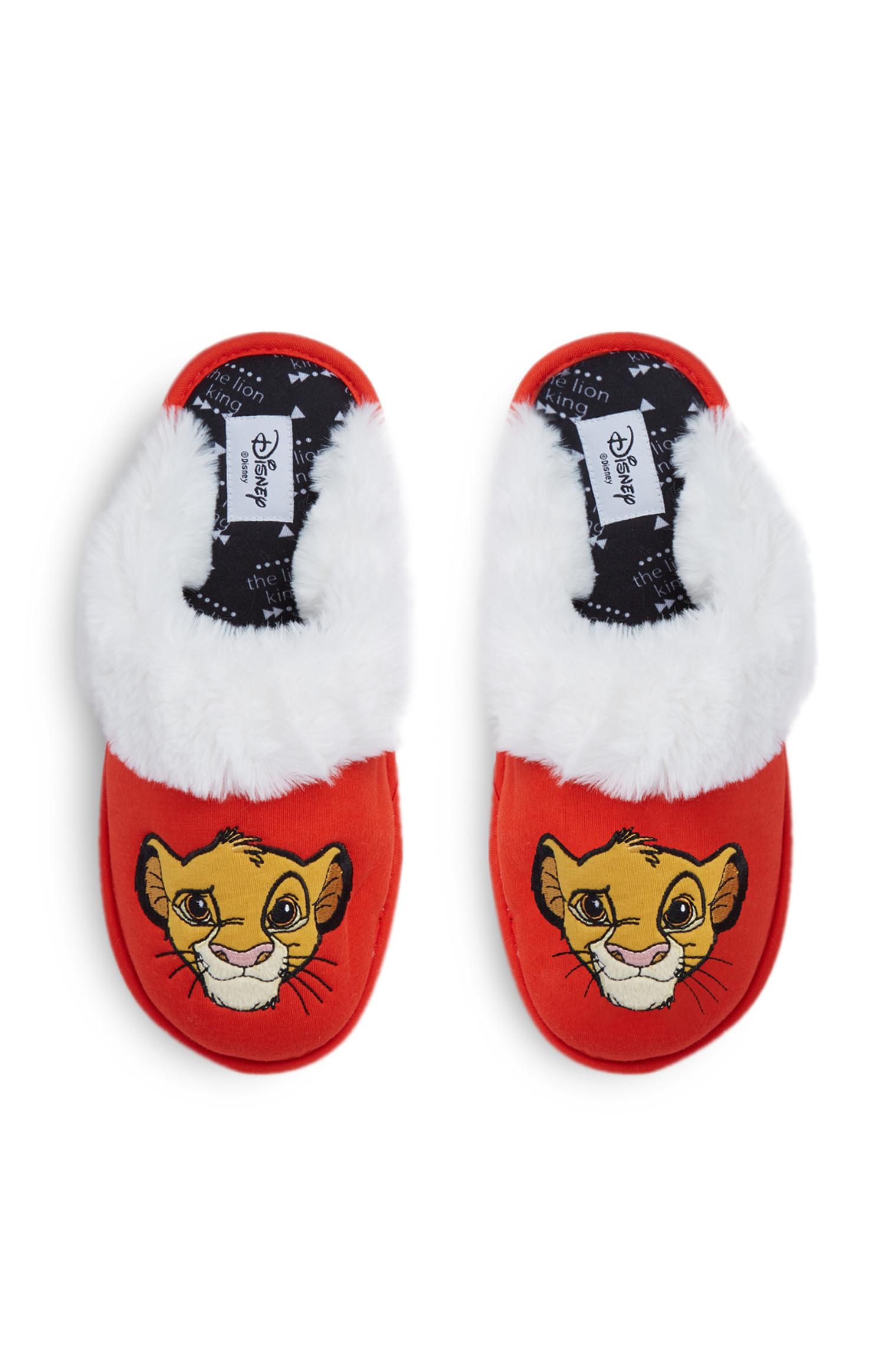 Chinelos felpudos The Lion King vermelho