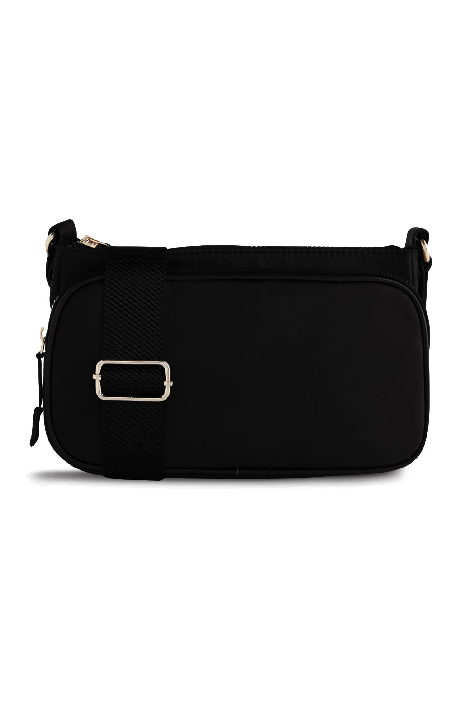 Sac à bandoulière noir en nylon à boucle