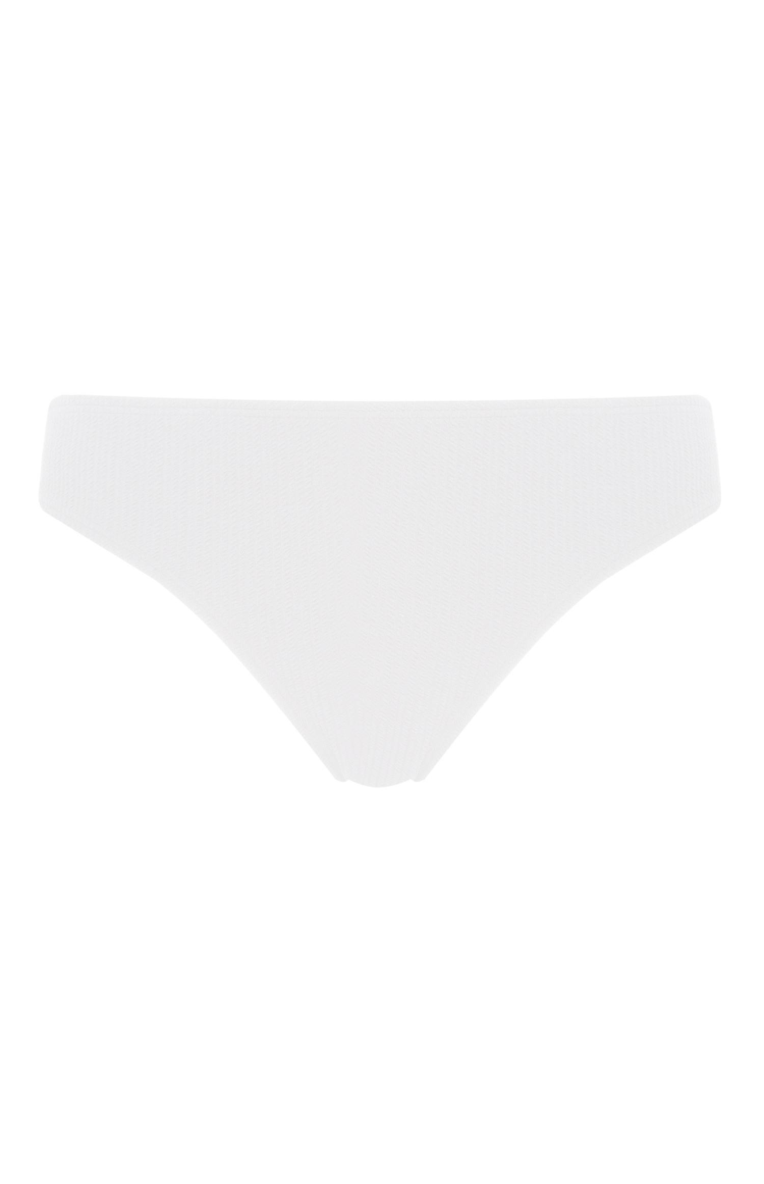 Culotte de bain blanche texturée