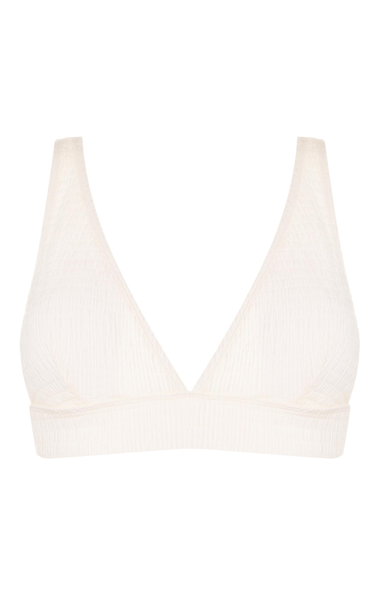 Sutiã biquíni decote V fundo cru