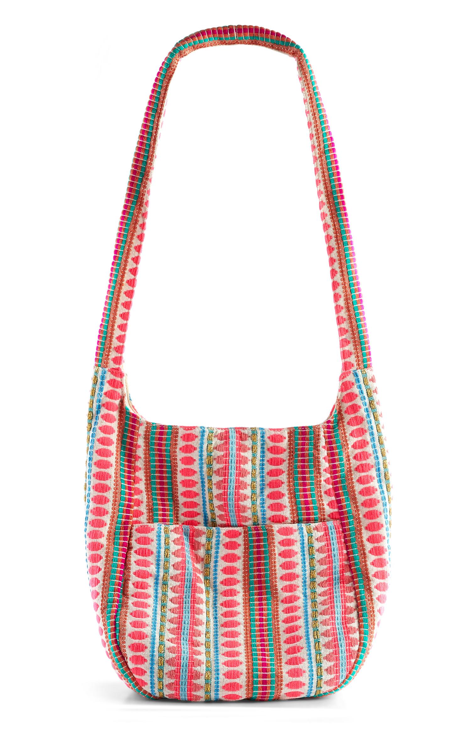 Mala estampada cor-de-rosa