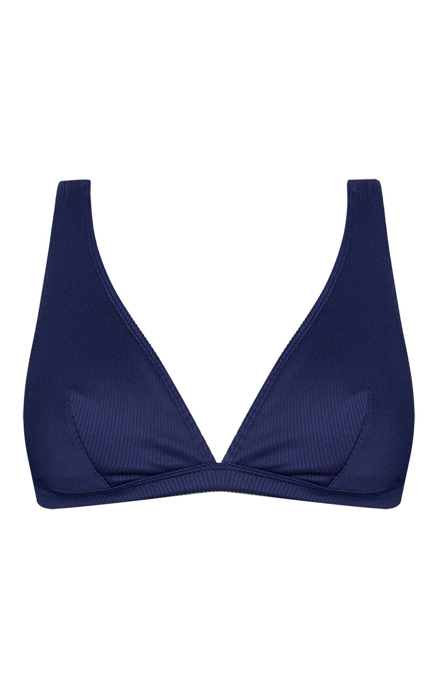 Mornarsko moder rebrast bikini modrček