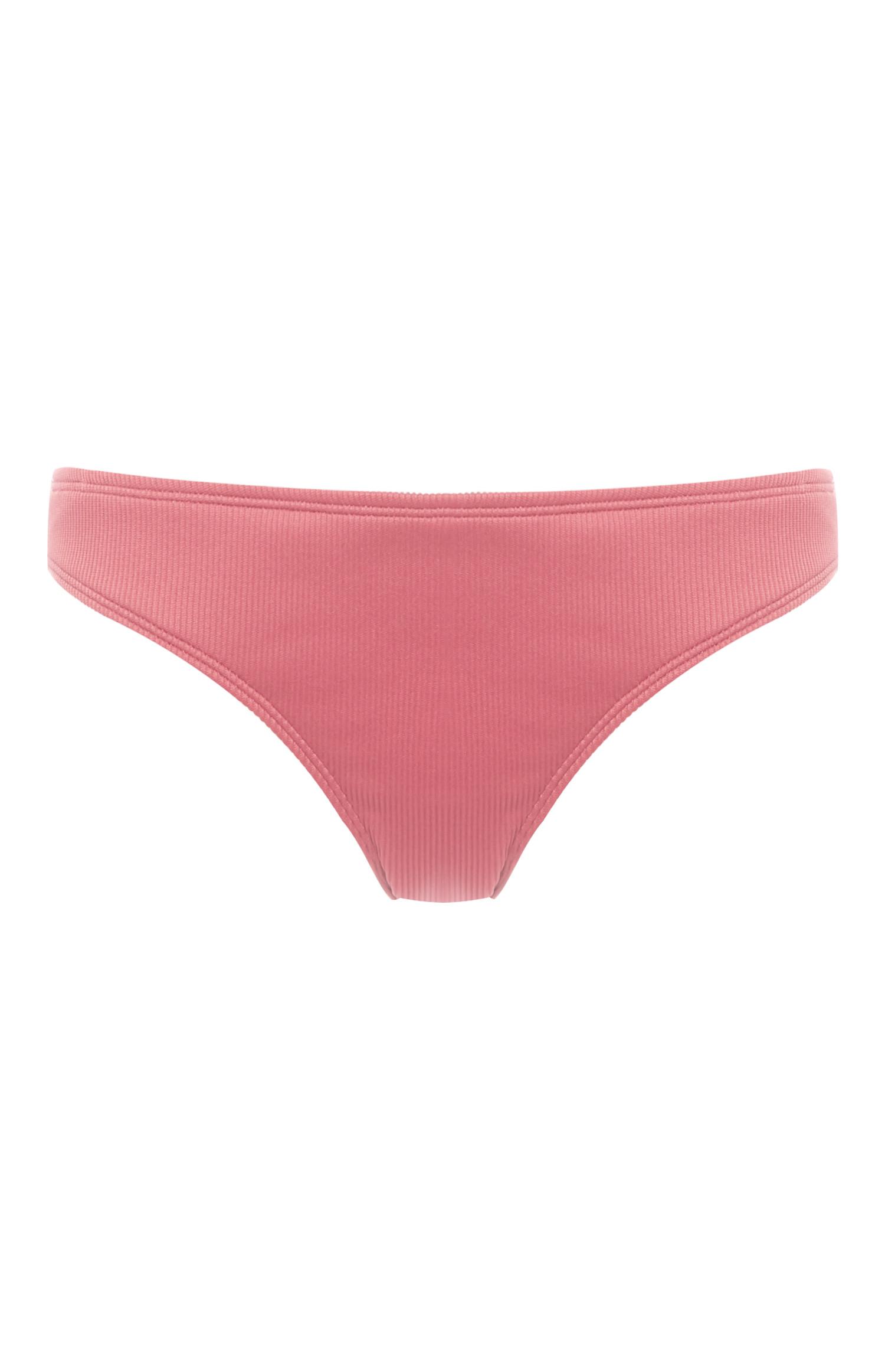 Bas de bikini bleu marine côtelé