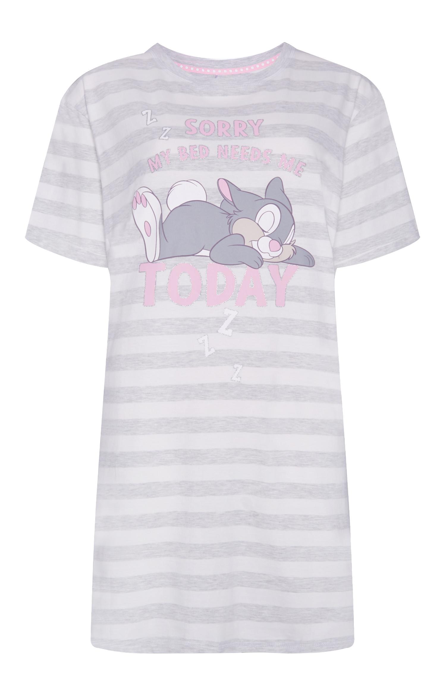 Camisa noite Bambi Tambor cinzento-claro