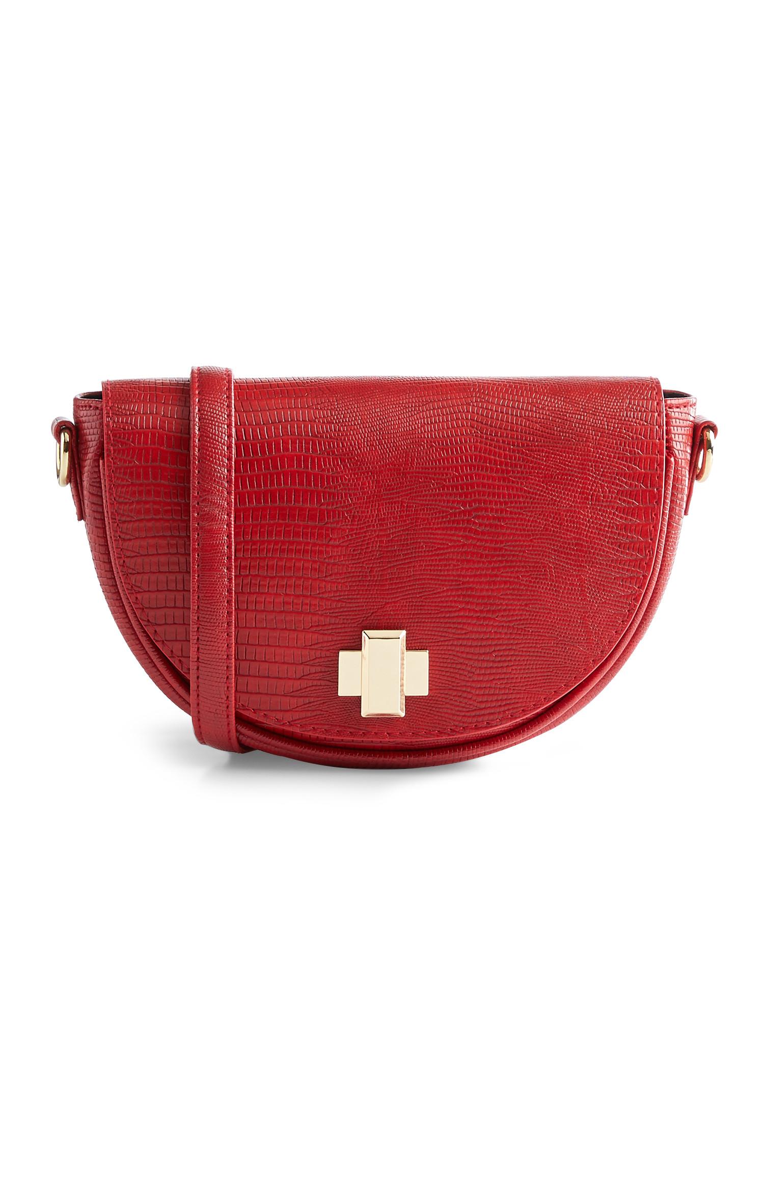 Mala 3 vias padrão crocodilo vermelho