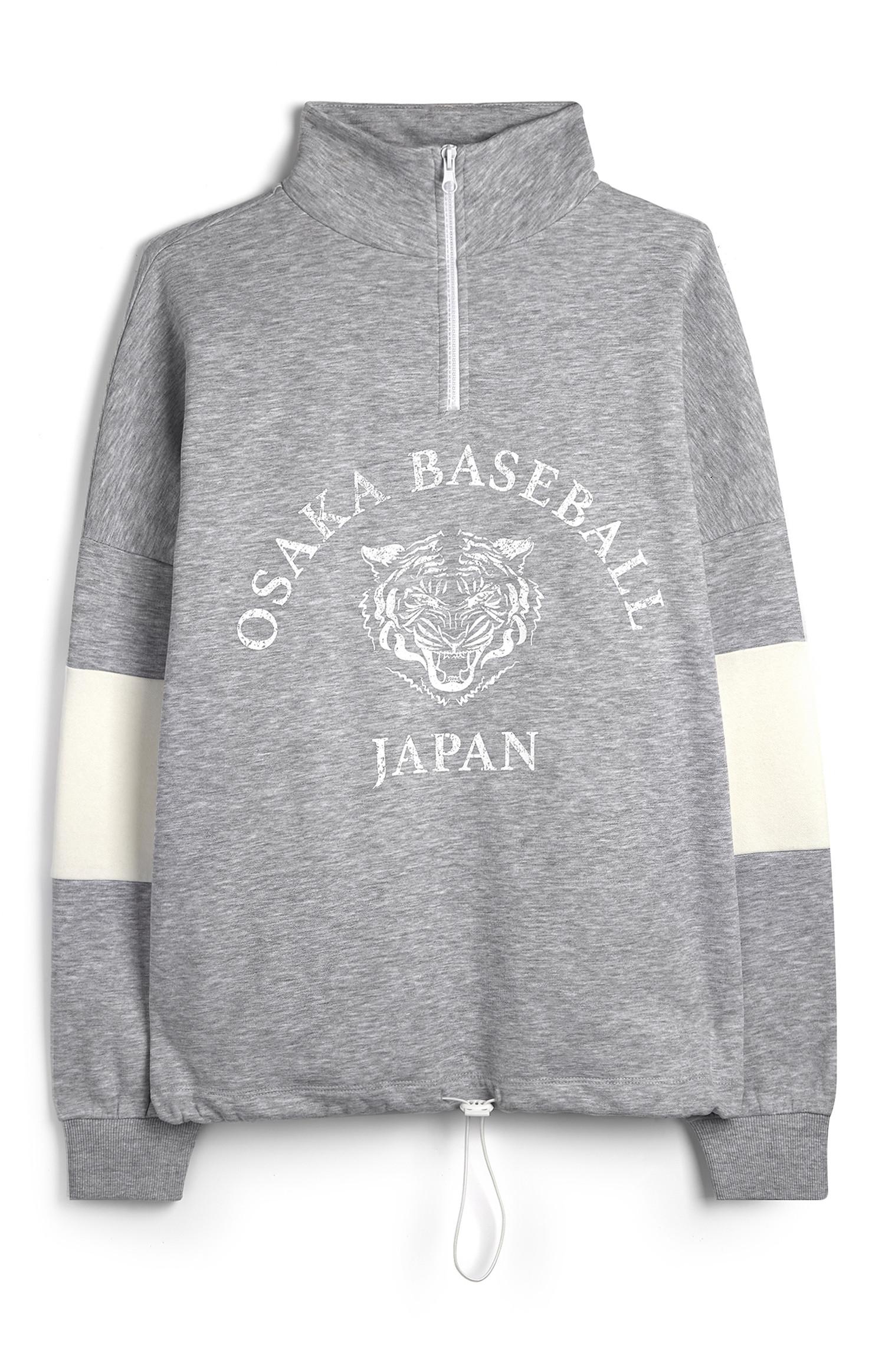 Camisola universitária Osaka Baseball Japan cinzento