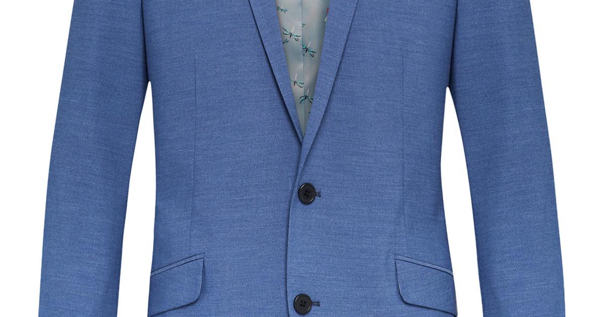 Blue Dragonfly Lining Stretch Suit Jacket | Suits | Clothing | Men's ...
