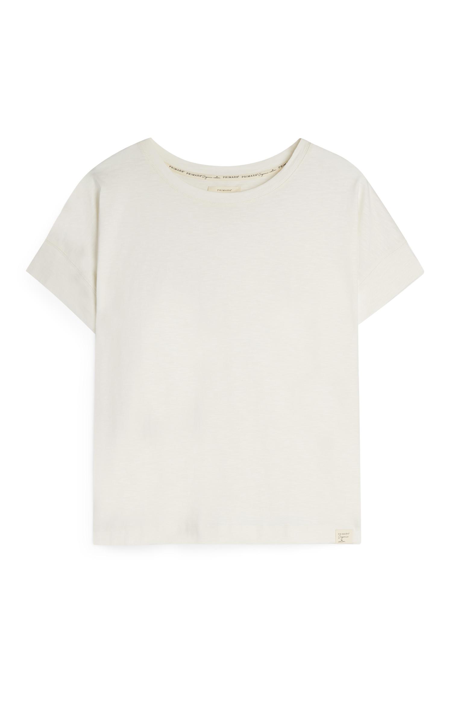 T-shirt écru en coton biologique