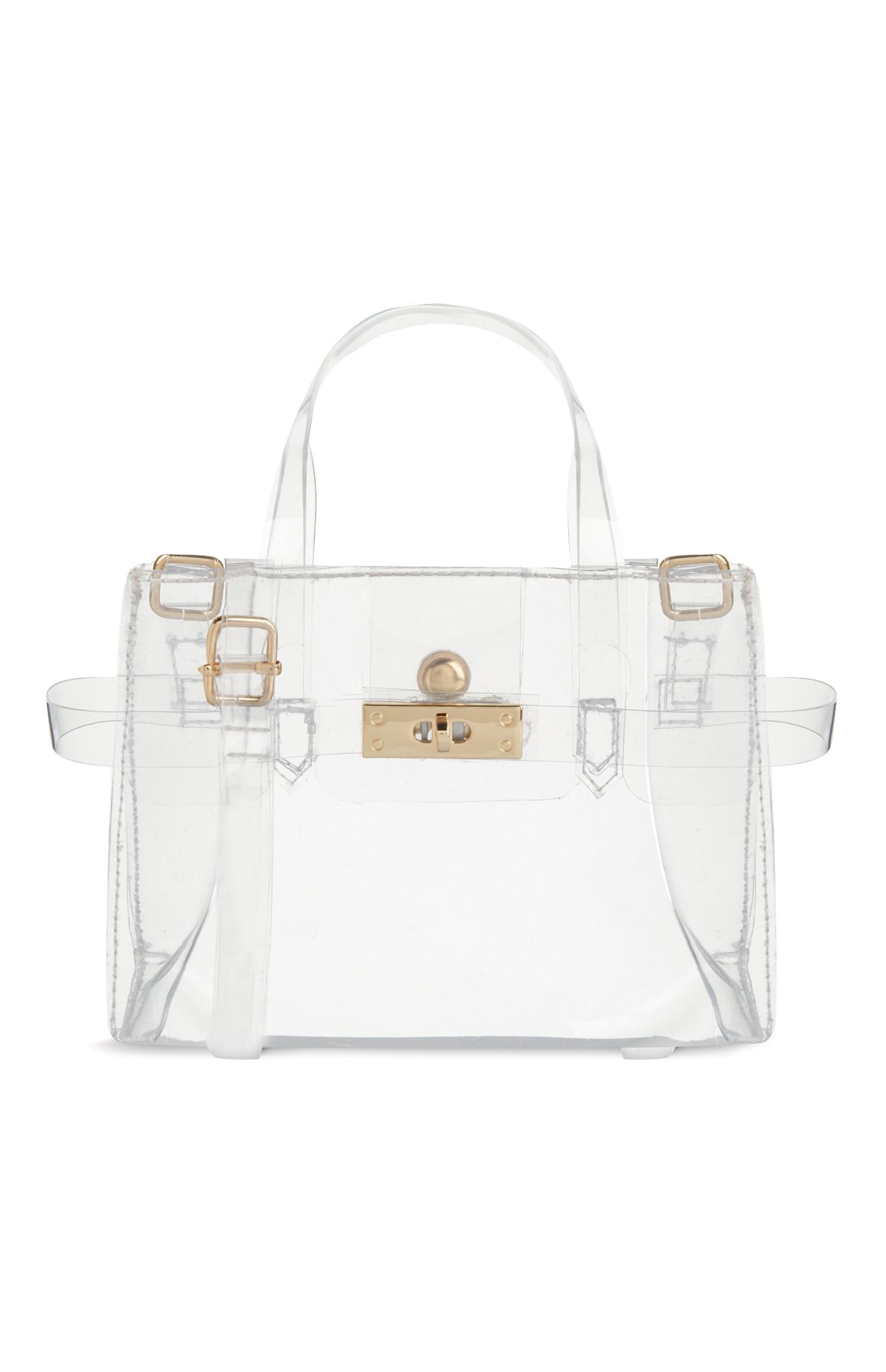 Mala mão mini transparente