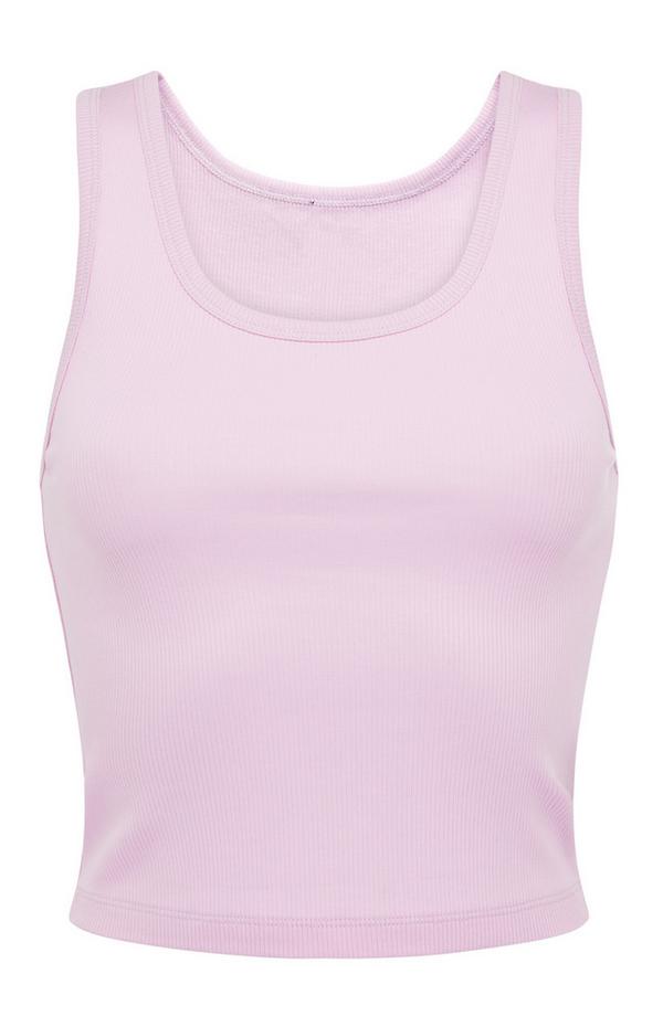Pink Ribbed Scoop Neck Pyjama Vest | Women's Pyjamas | Women's Clothing ...