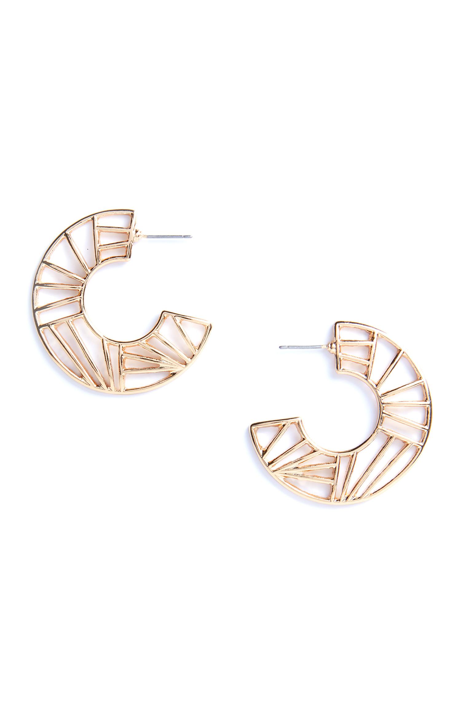 Créoles ajourées géométriques