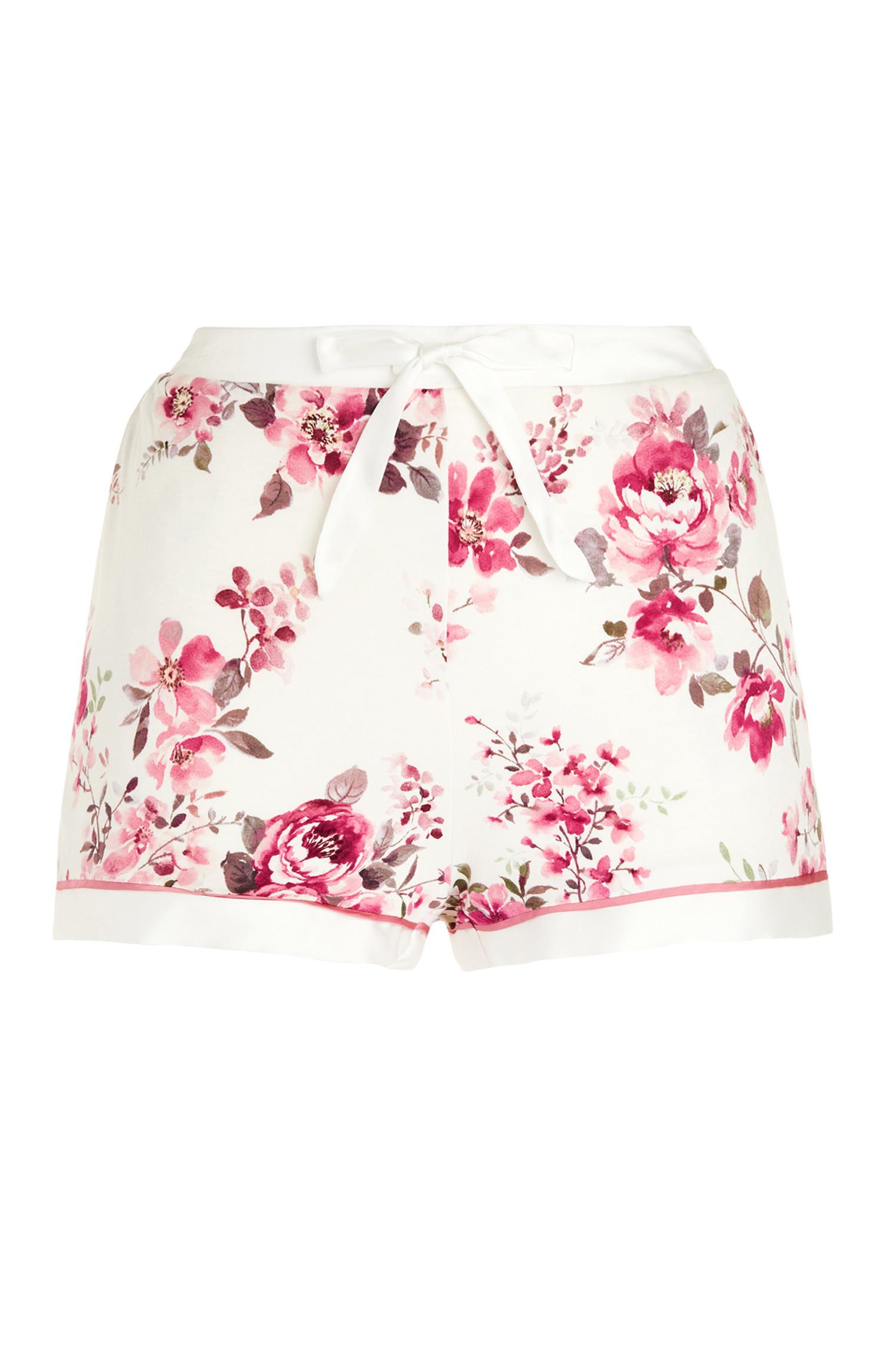 Calções pijama marfim e rosa