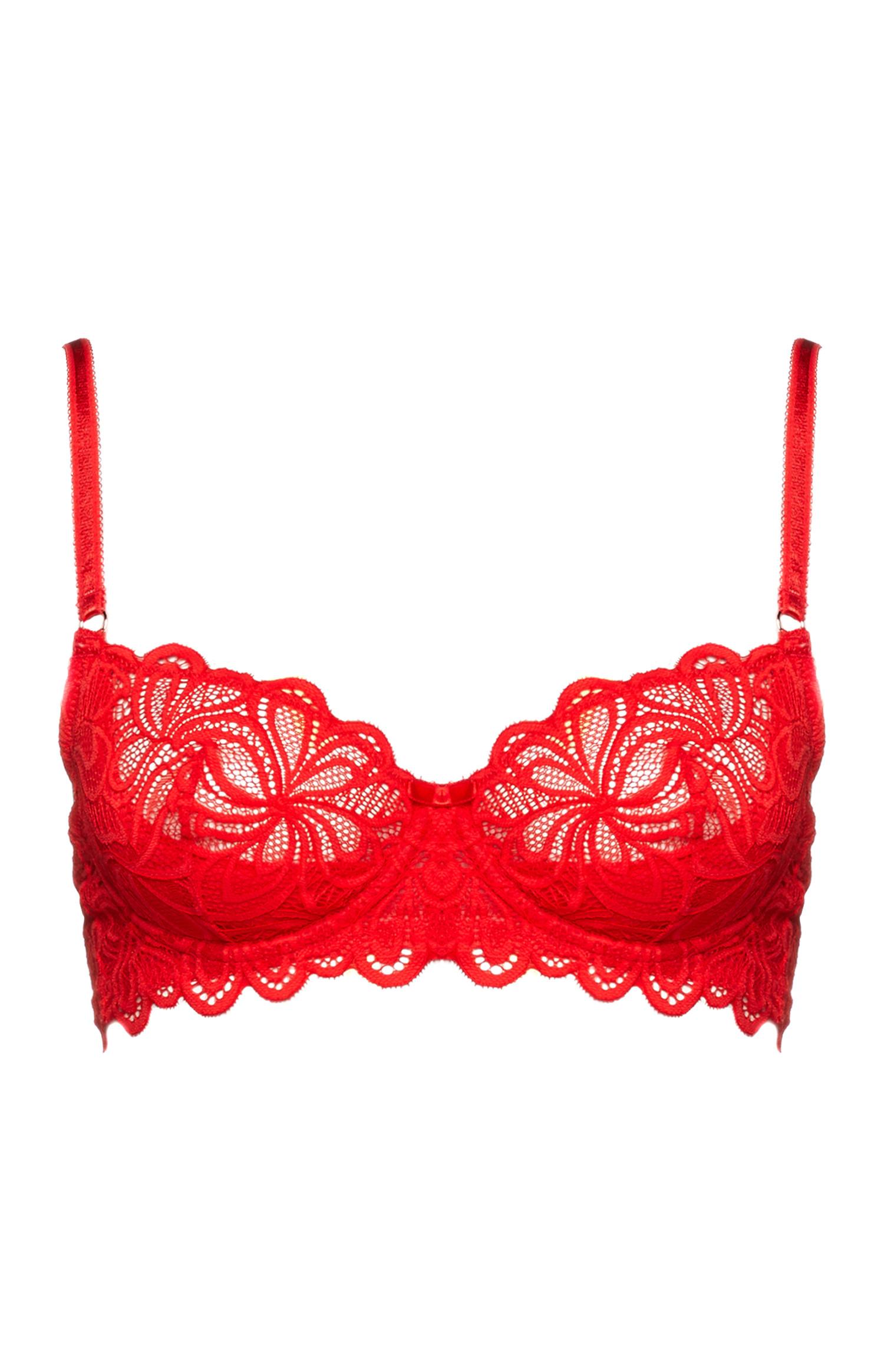 Sutiã rendado coral