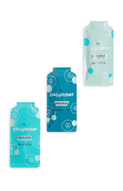 PS „Cucumber“ Badepflege in Reisegröße, 3er-Pack