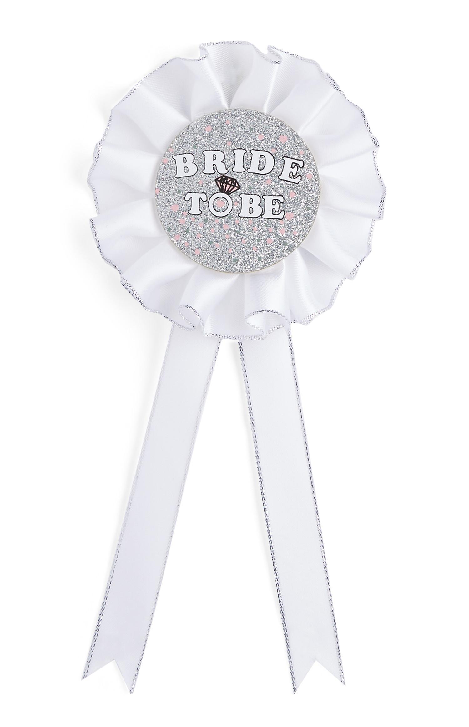 Badge argenté Bride To Be