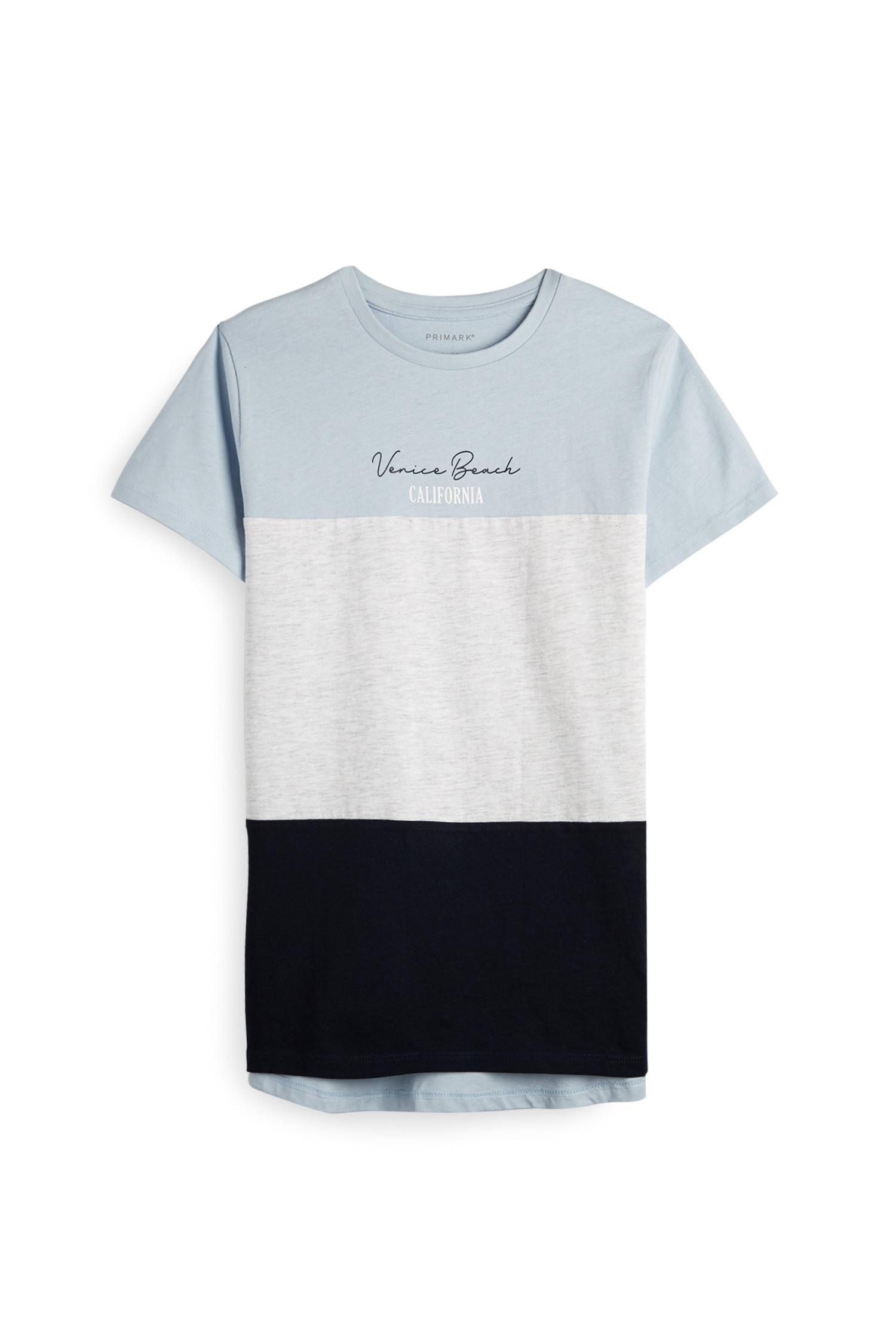 T-shirt painel cosido rapaz azul