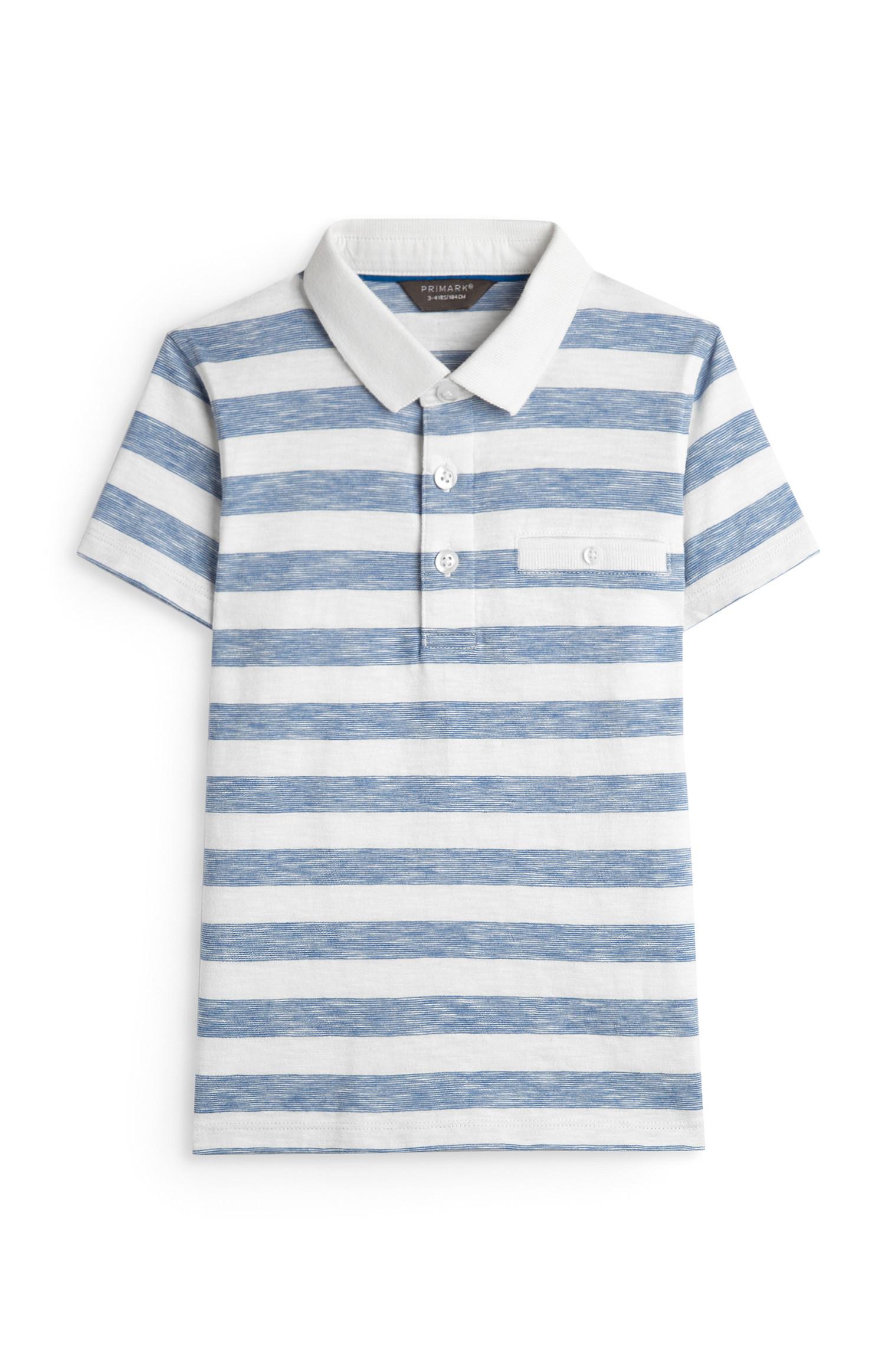 Polo riscas menino azul