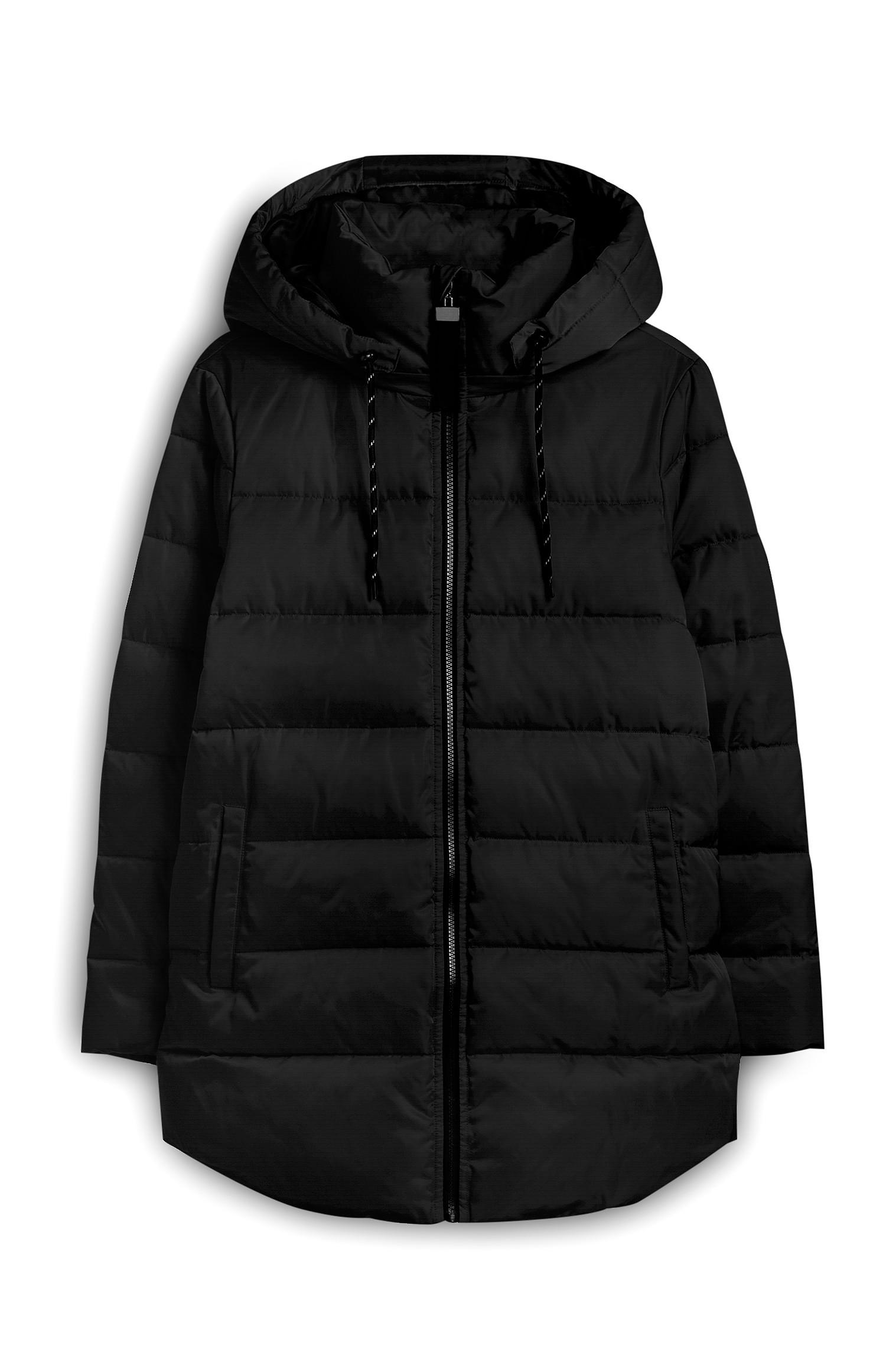 Casaco capuz acolchoado preto