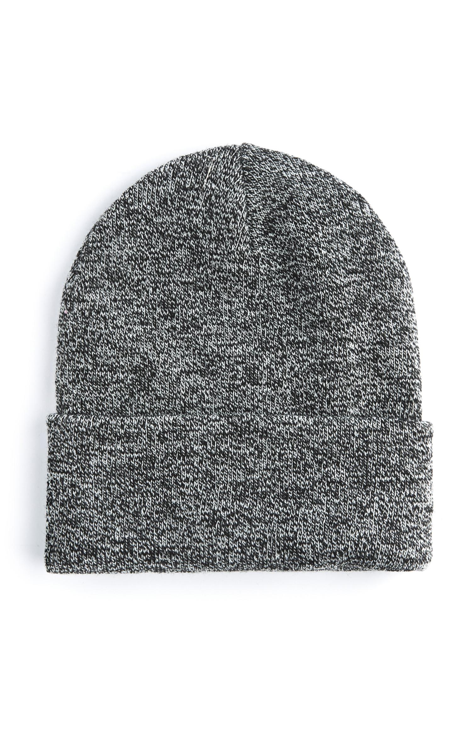 Gorro dobra larga cinzento