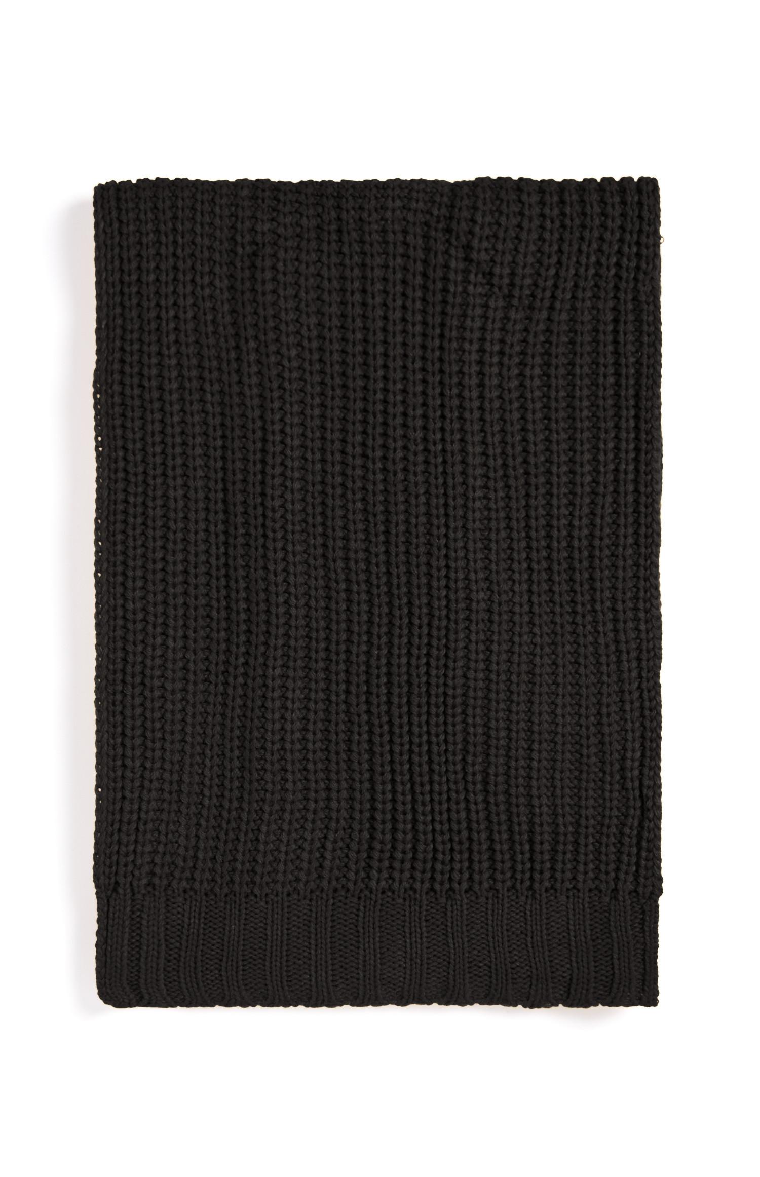 Cachecol malha grossa preto