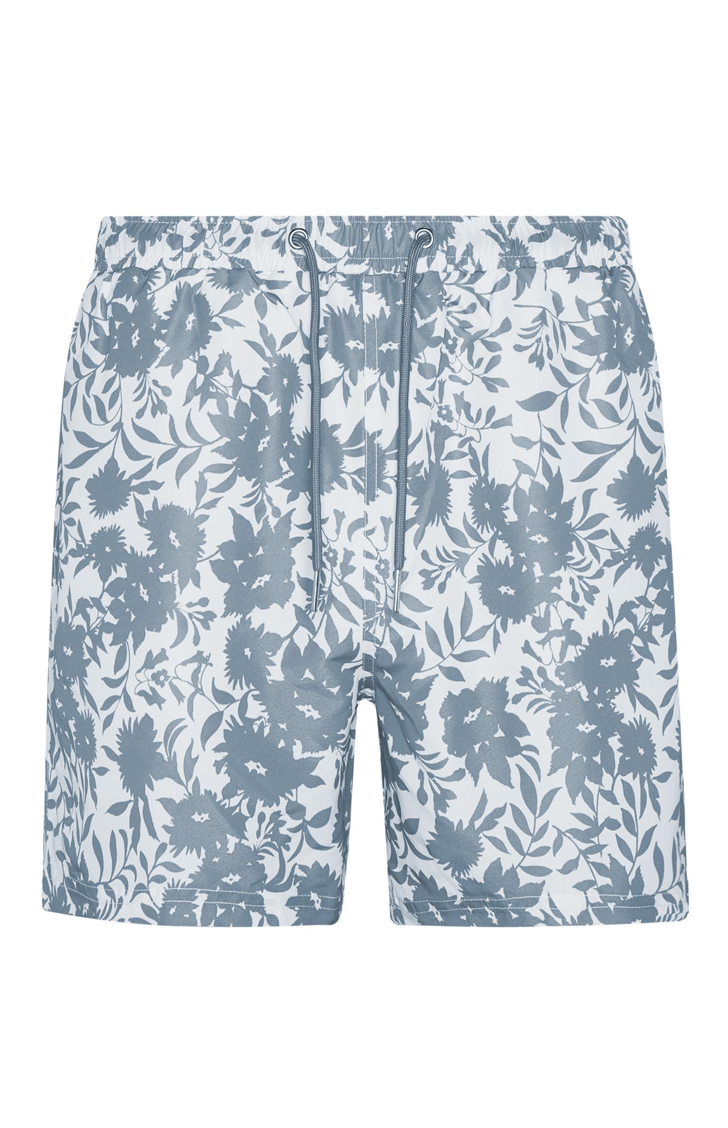 Calções banho Kem Cetinay padrão floral azul