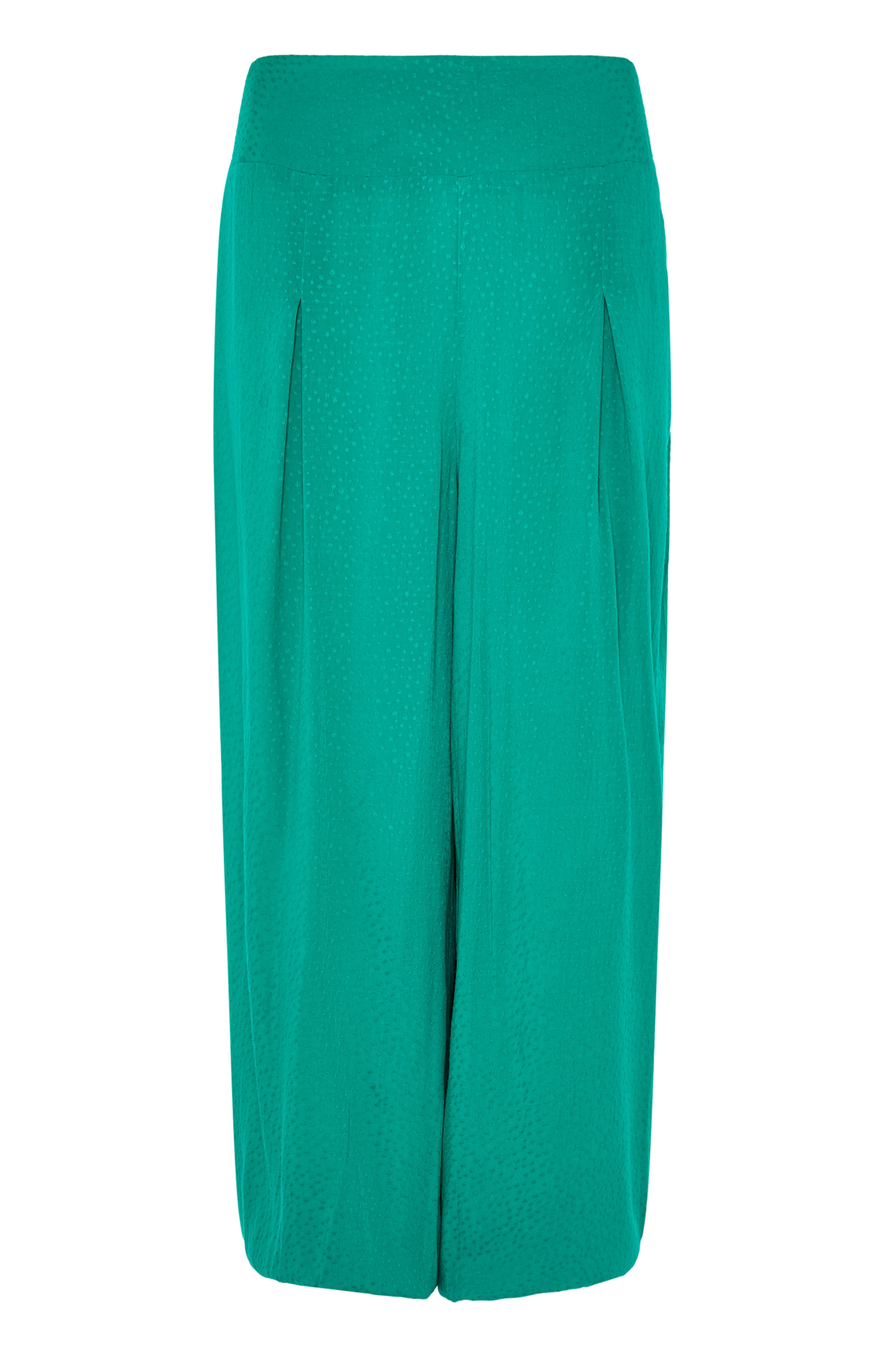 Calças texturadas esmeralda