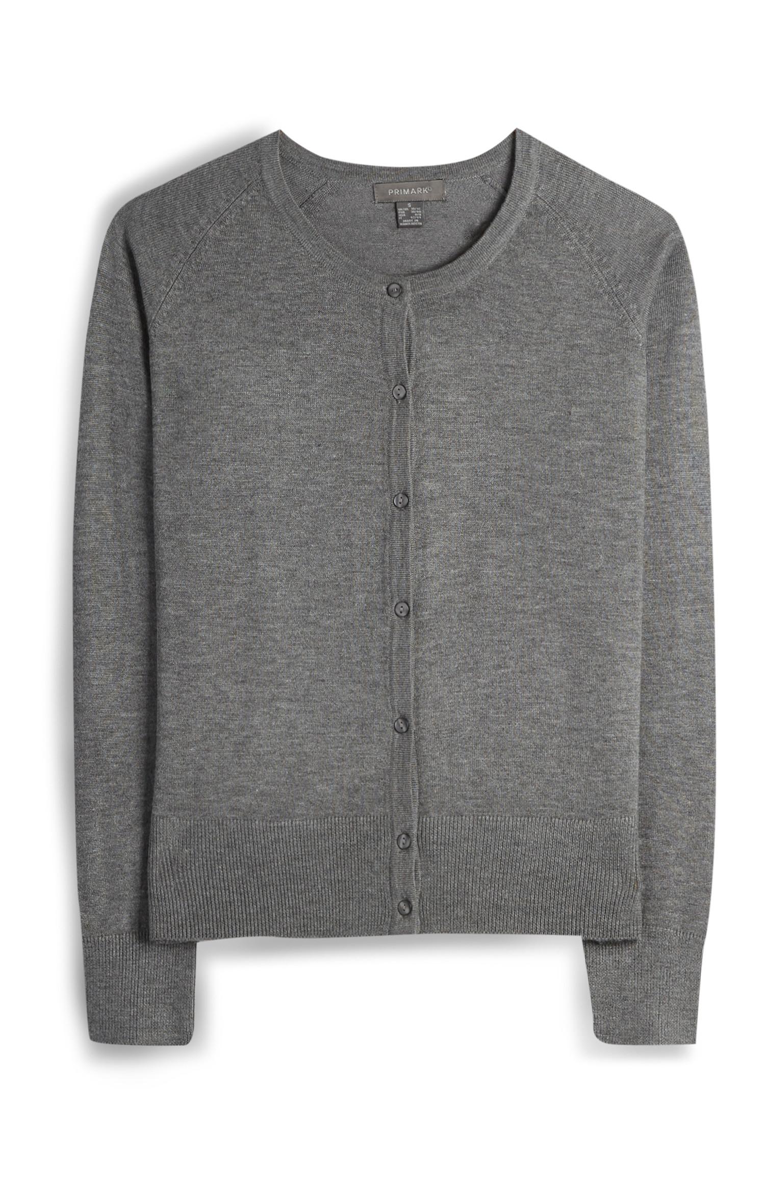 Cardigan gris boutonné