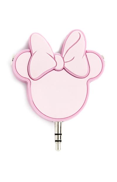 Séparateur rose pour écouteurs silhouette Minnie Mouse