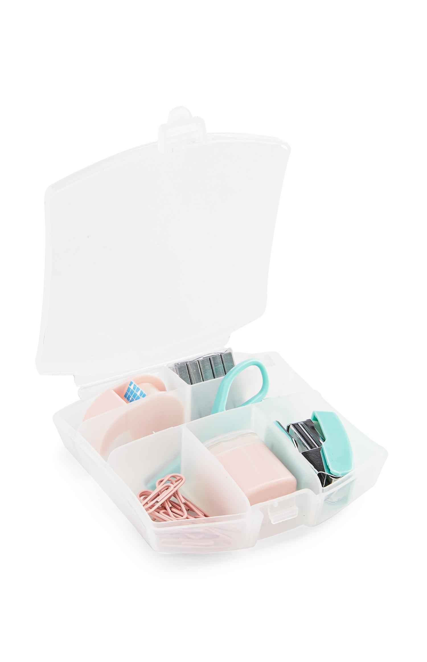 Komplet rožnatega pisalnega pribora, 6 kosov