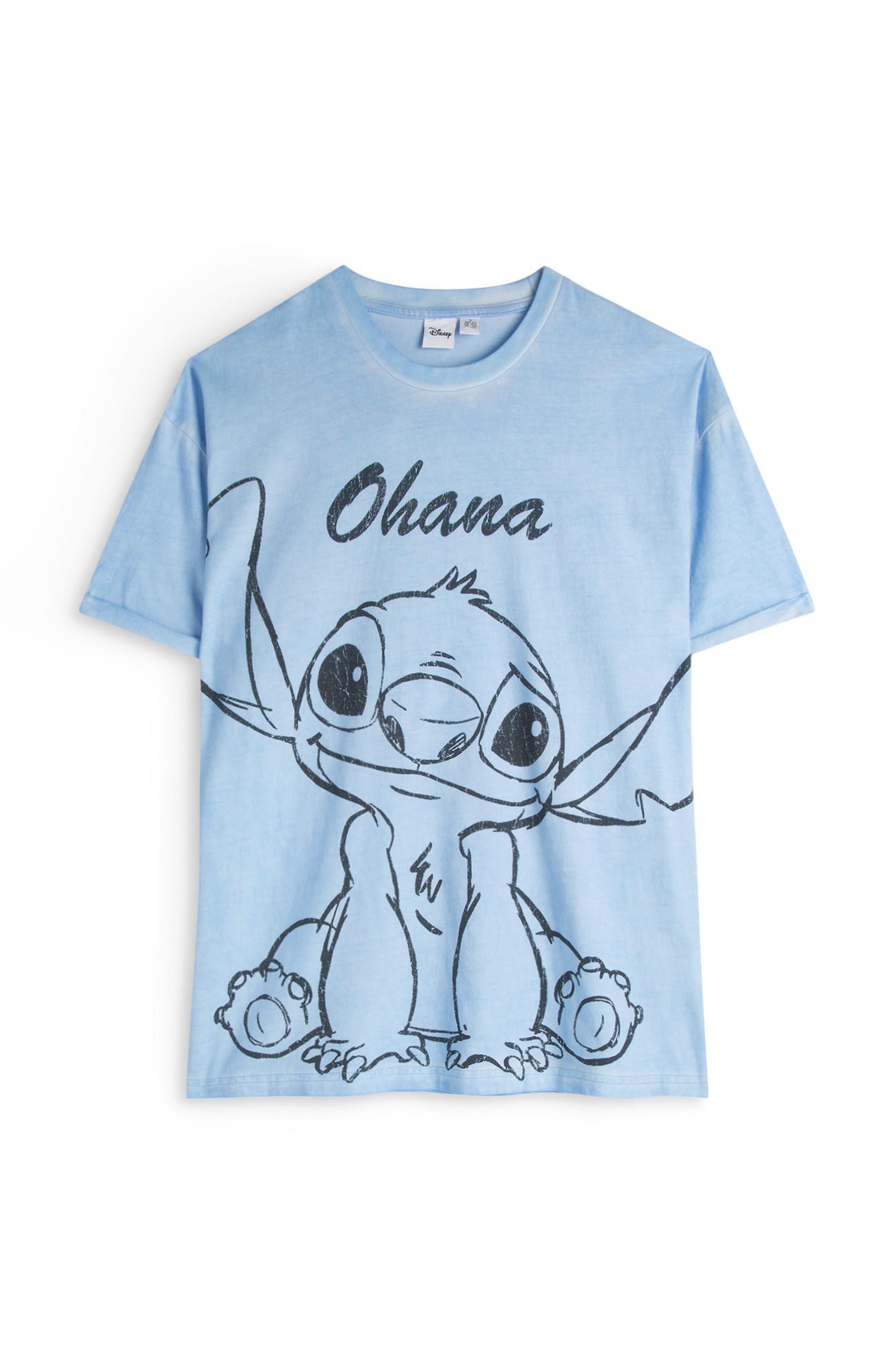 T-shirt oversize bleu Lilo et Stitch