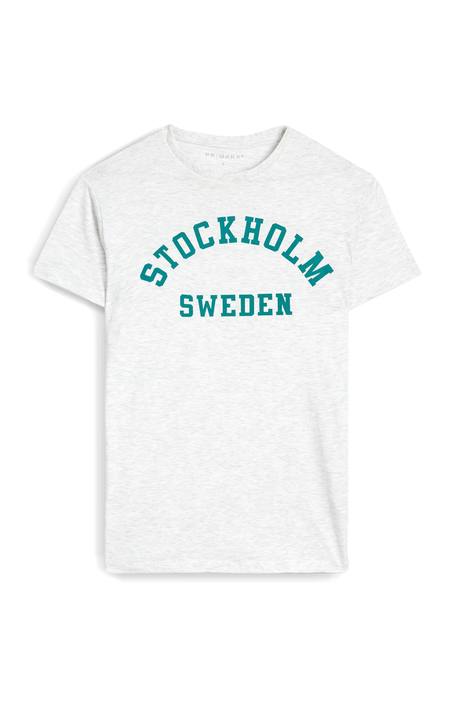 T-shirt manga curta Stockholm branco