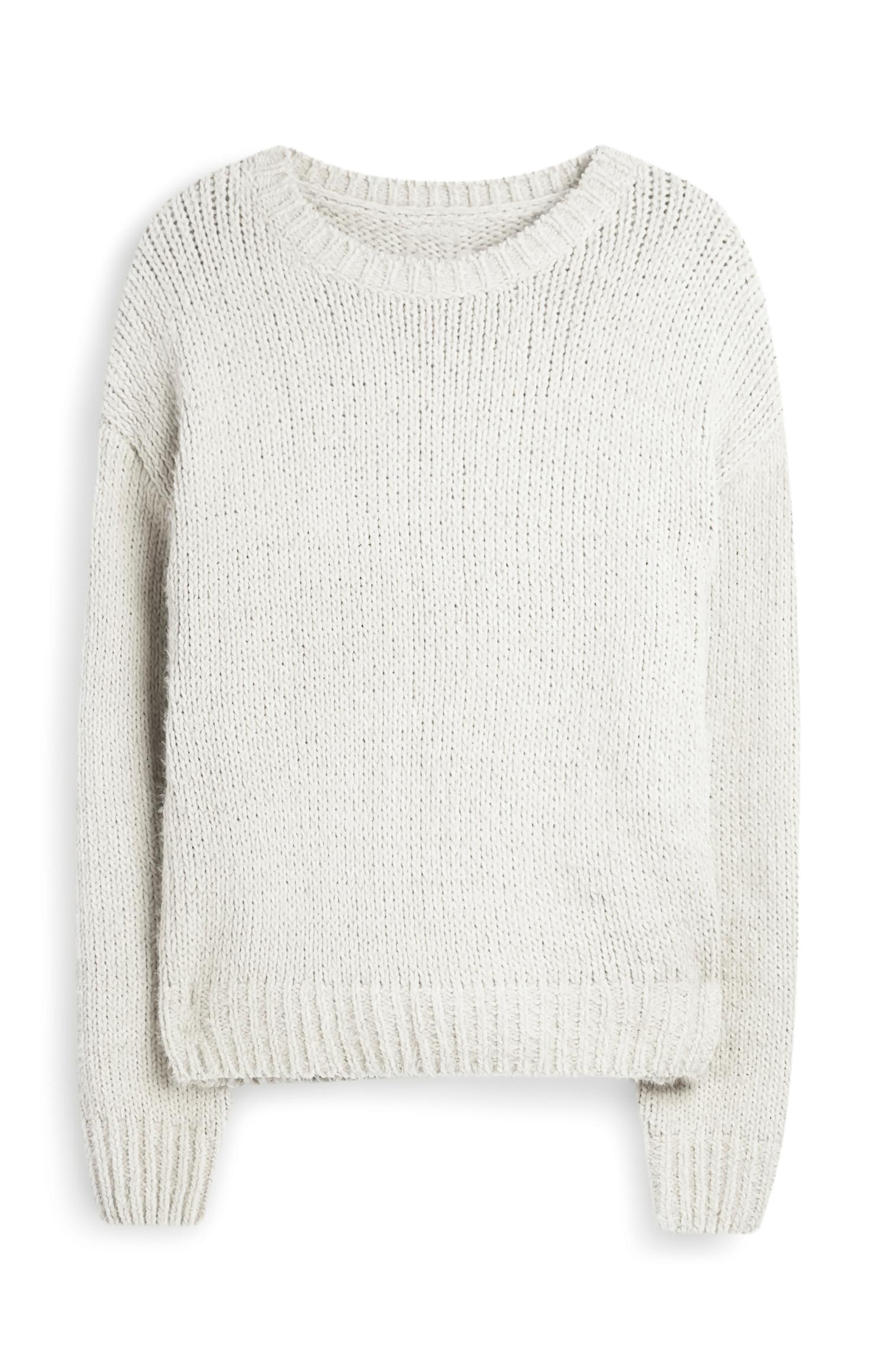 Camisola aveludada marfim