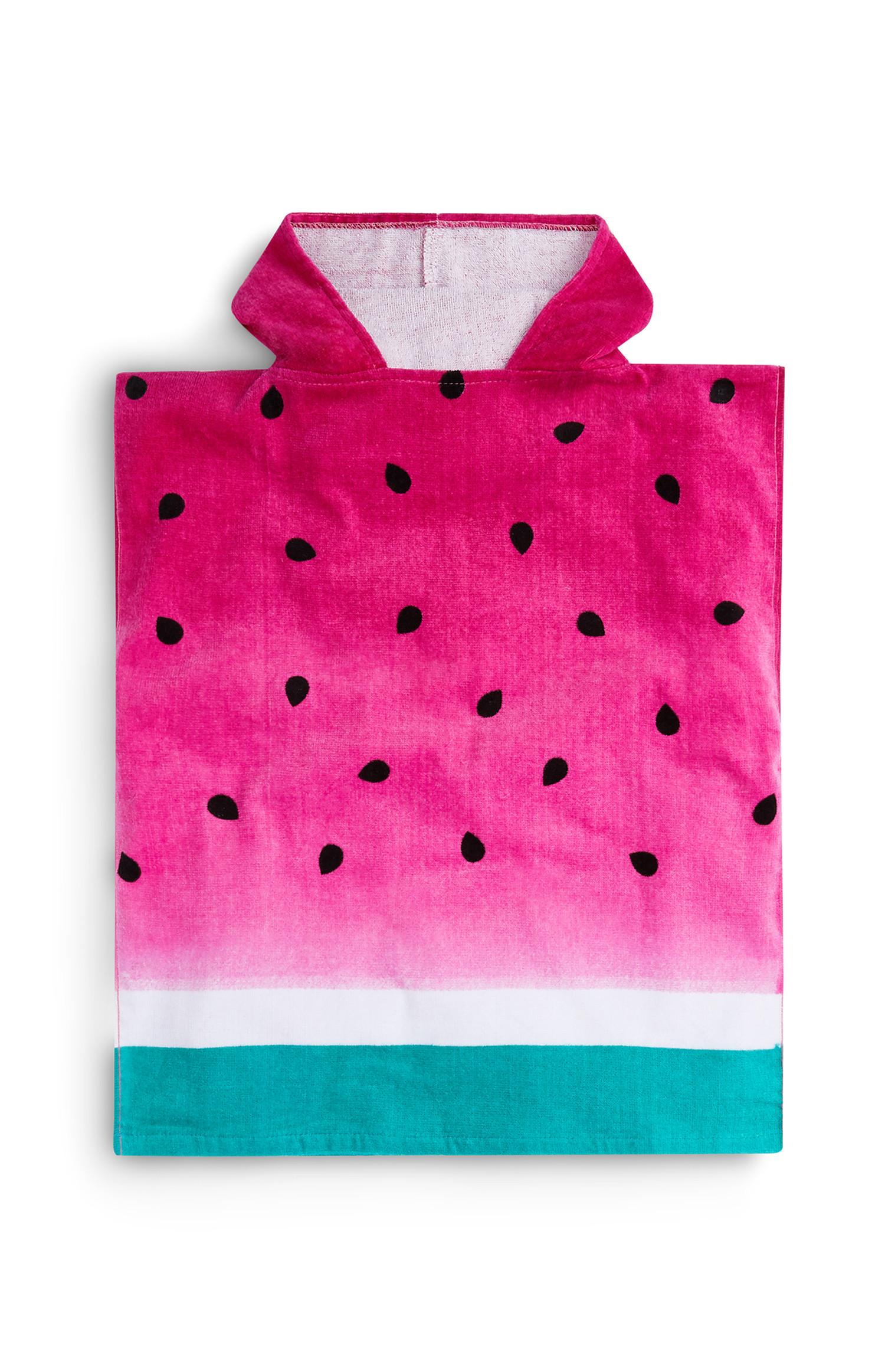 Poncho capuz melancia