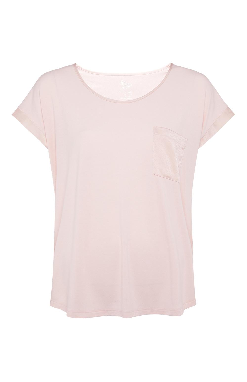 T-shirt bolso à frente rosa