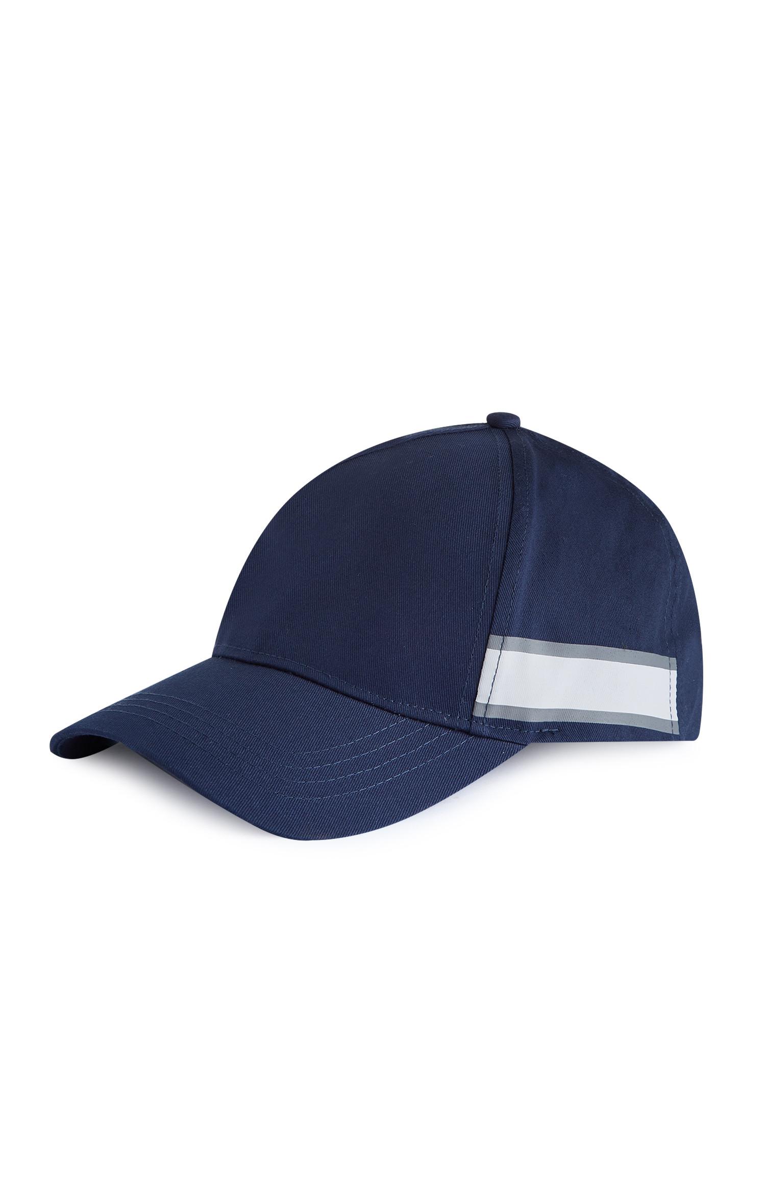 Boné Kem Cetinay risca lateral azul-marinho