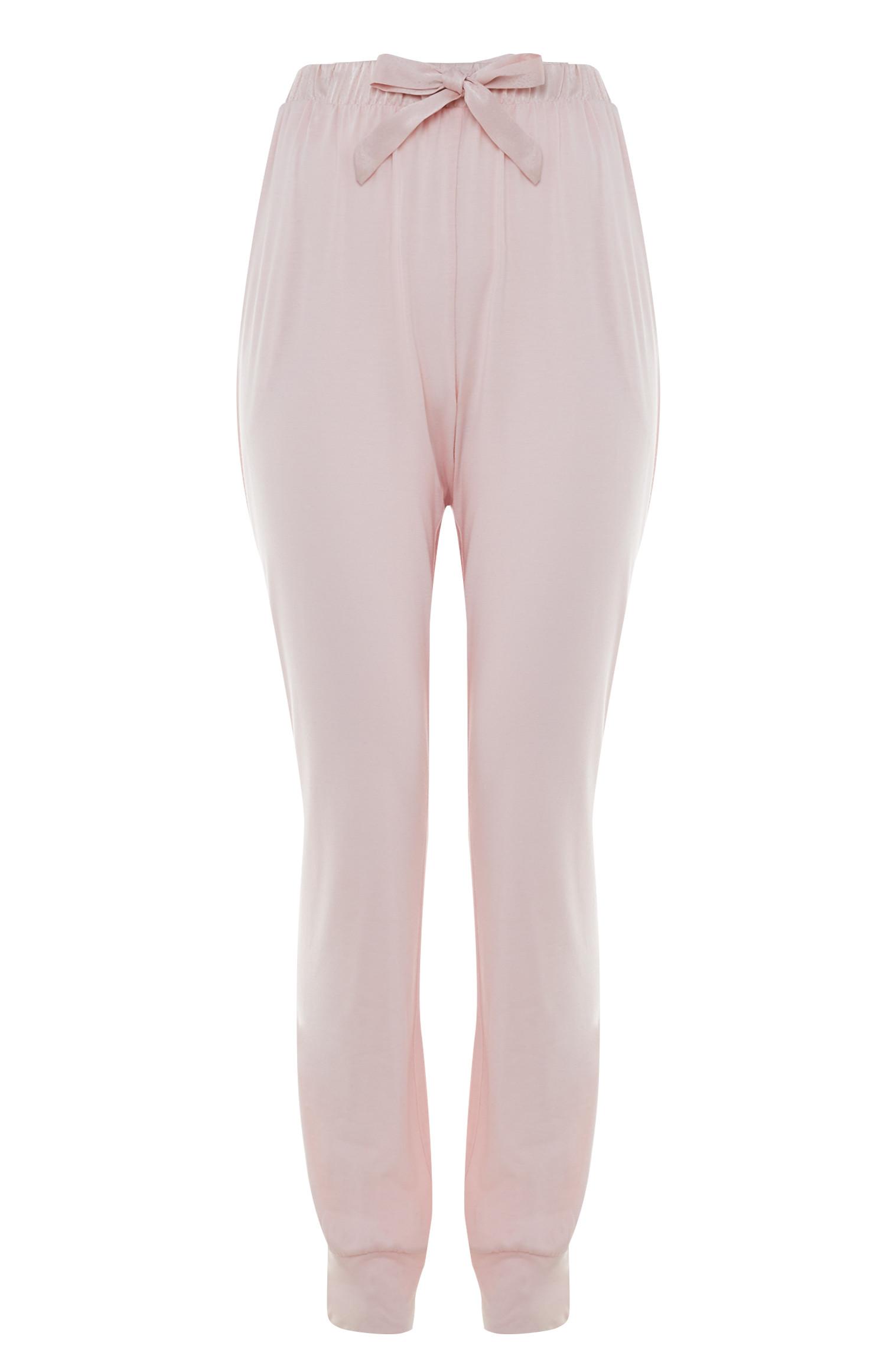 Calças treino punho tornozelo rosa