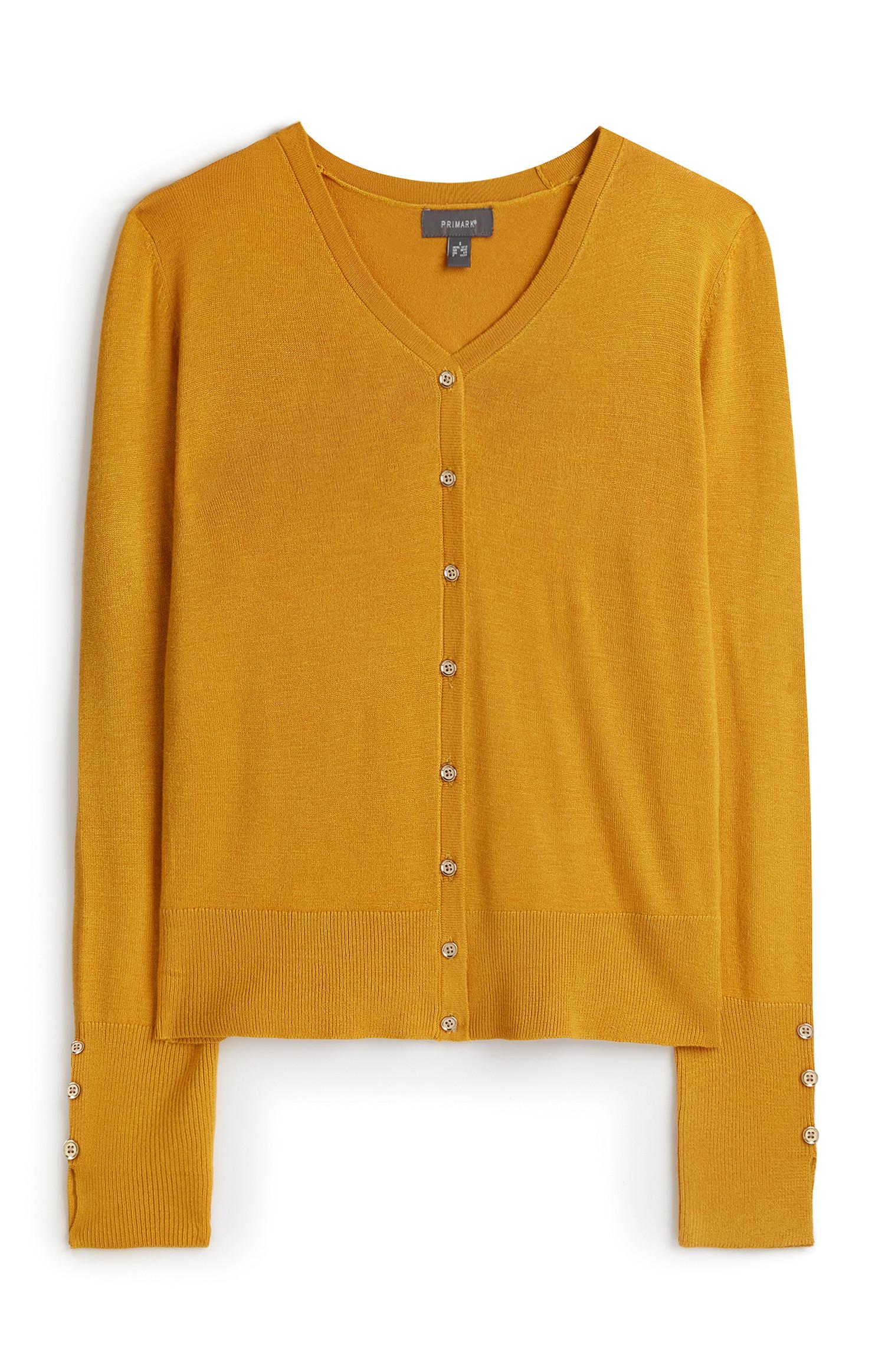 Cardigan moutarde boutonné